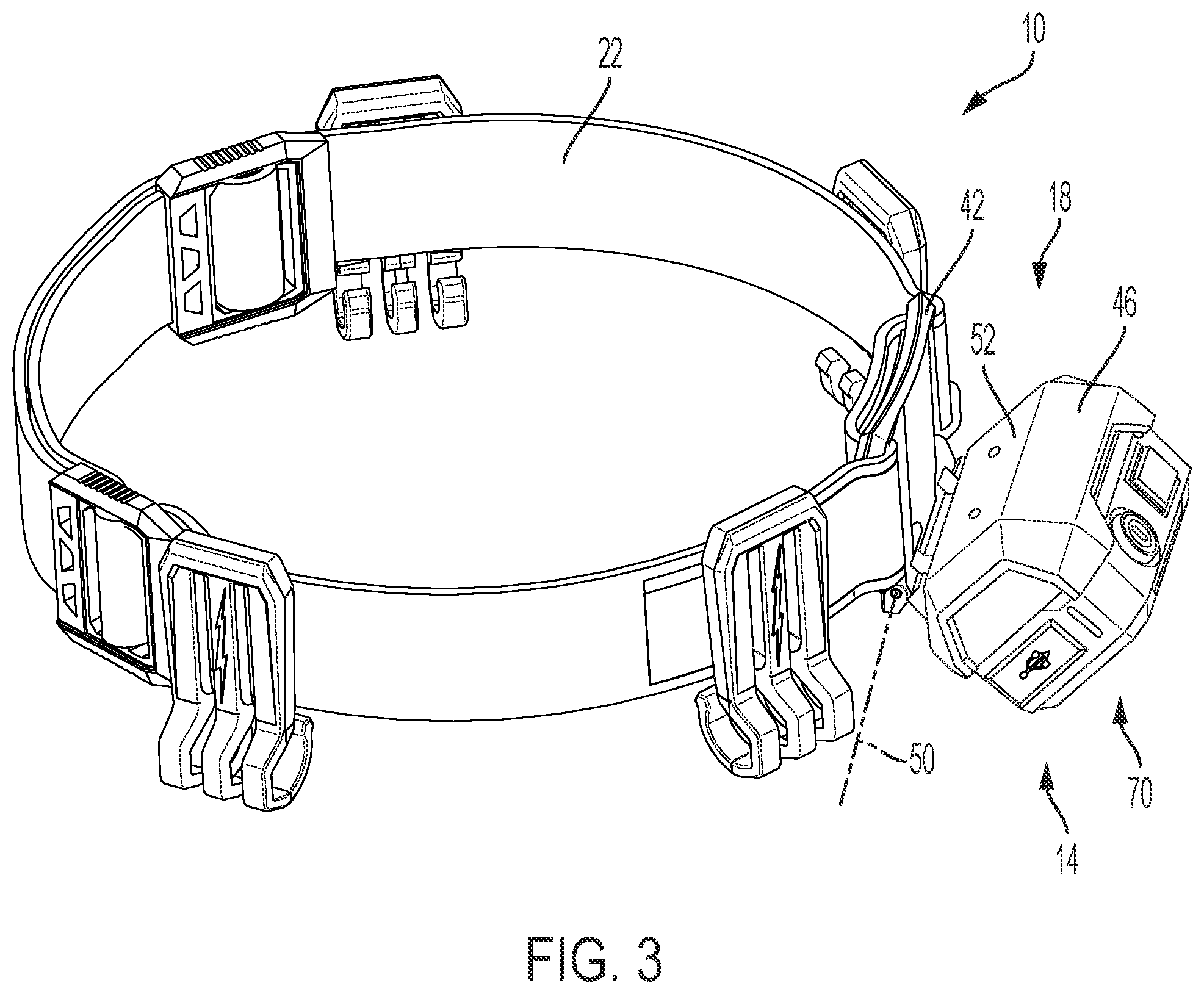 Patent US11815249 Figure 3 – Headlamp with detachable light assembly