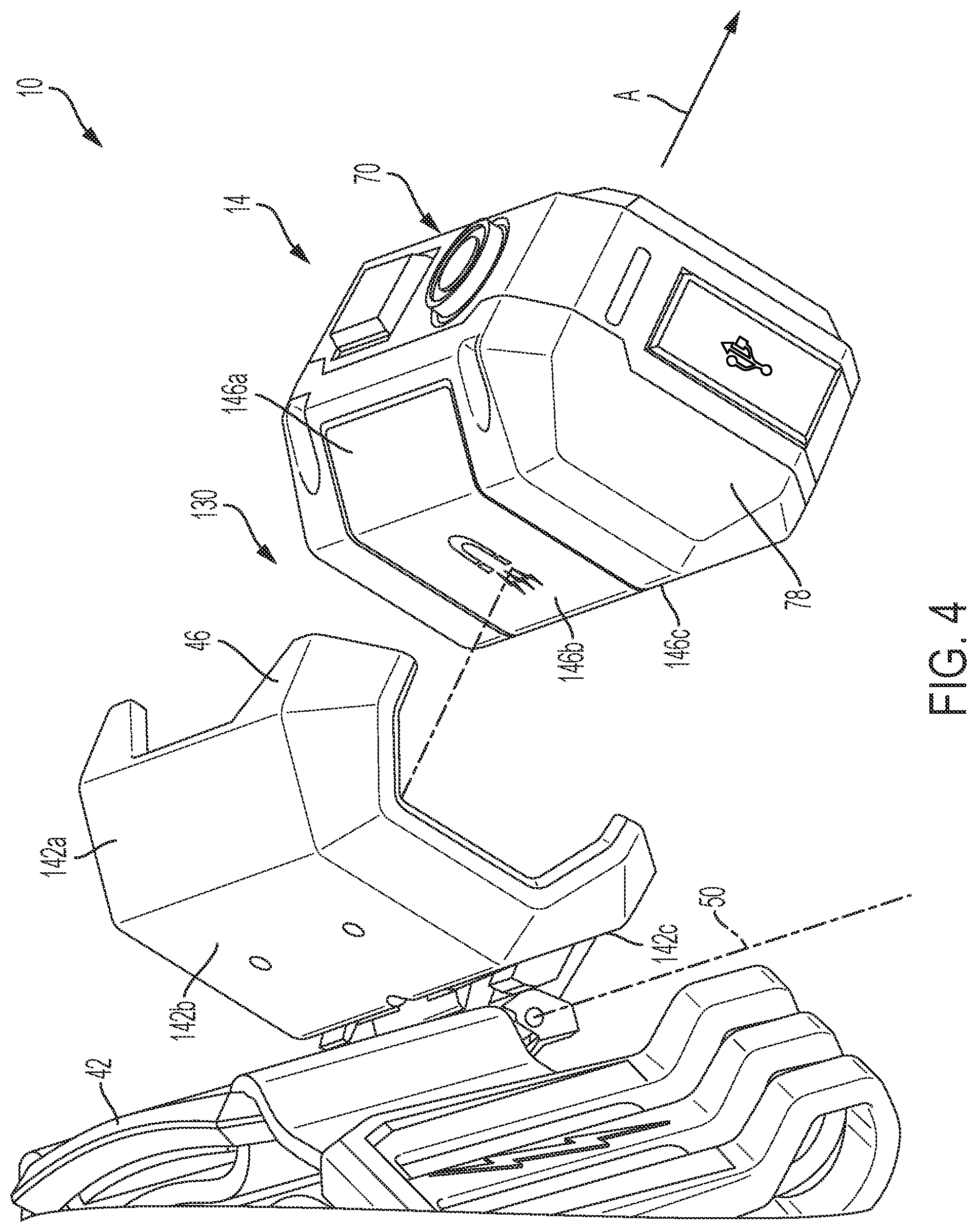 Patent US11815249 Figure 4 – Headlamp with detachable light assembly