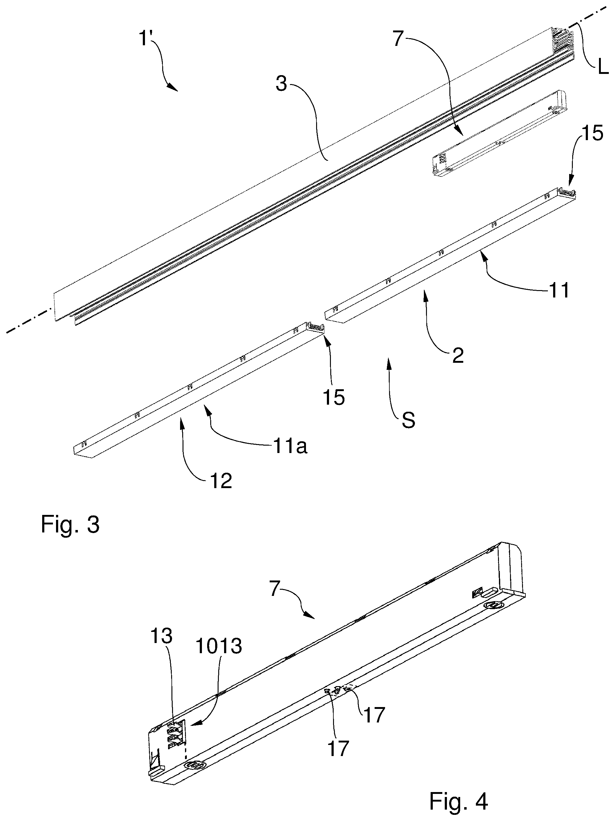 Patent US11815250 Figure 3 – Rail lighting arrangement with coupling unit