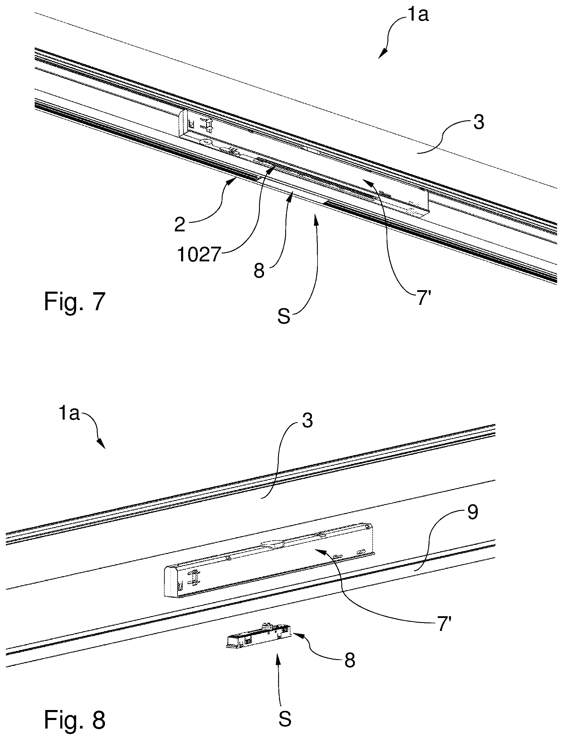 Patent US11815250 Figure 6 – Rail lighting arrangement with coupling unit