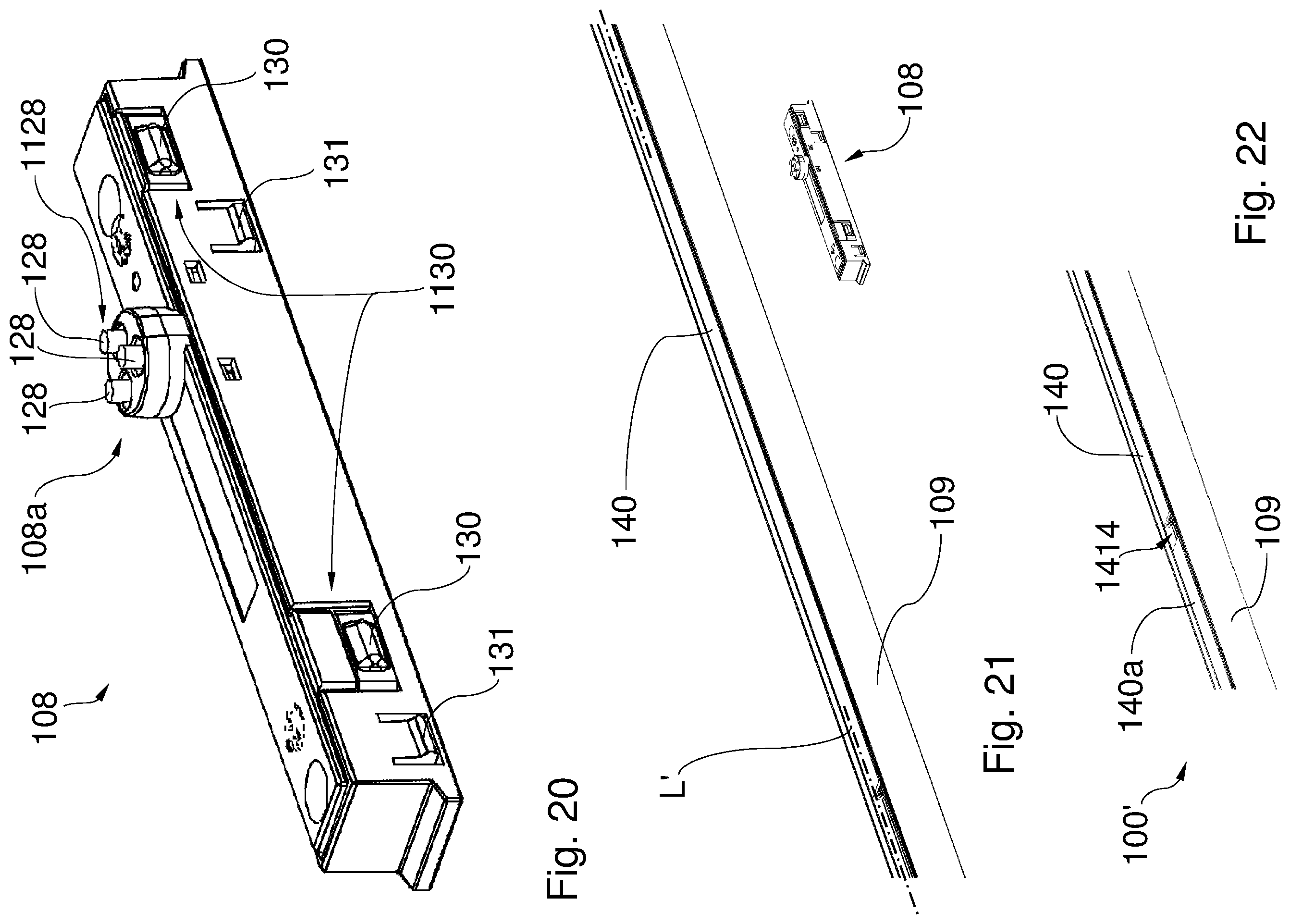 Patent US11815250 Figure 12 – Rail lighting arrangement with coupling unit