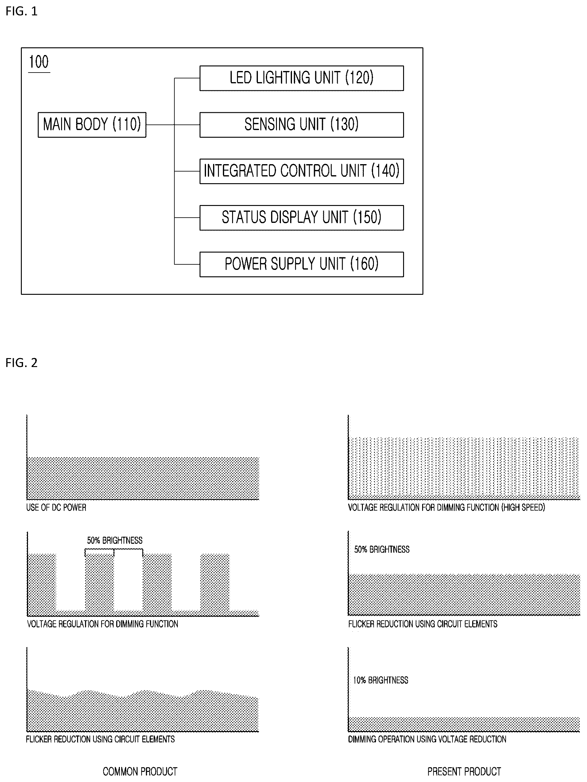 Patent US11815251 Figure 1 – Smart lighting device equipped with user interface capable of gesture recognition