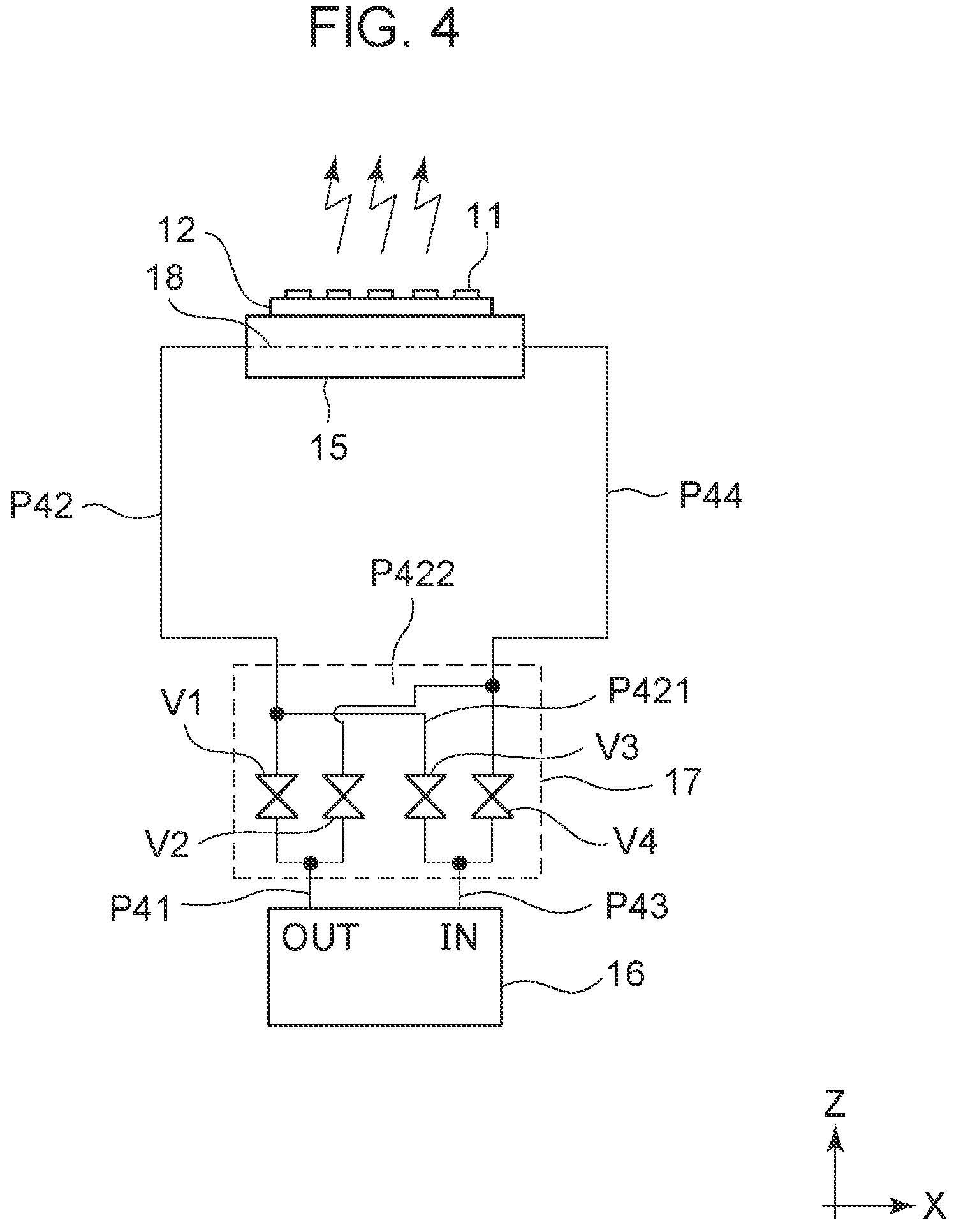 Patent US11815253 Figure 4 – Light source device, cooling method, and manufacturing method for product