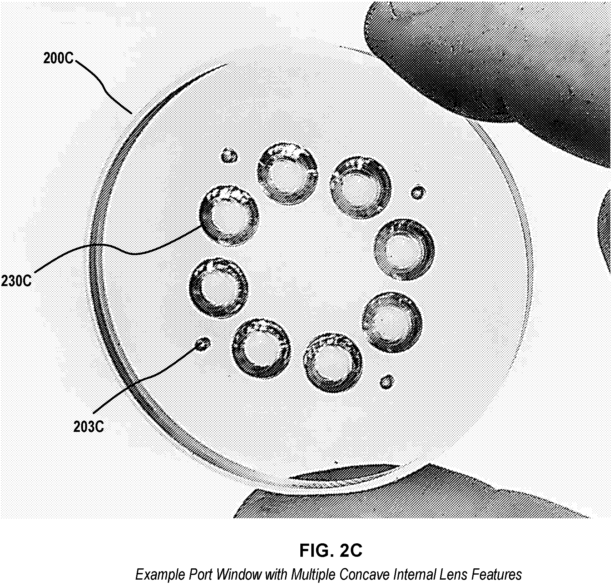 Patent US11815257 Figure 3 – Underwater lights with port windows including lens features for providing tailored output beams
