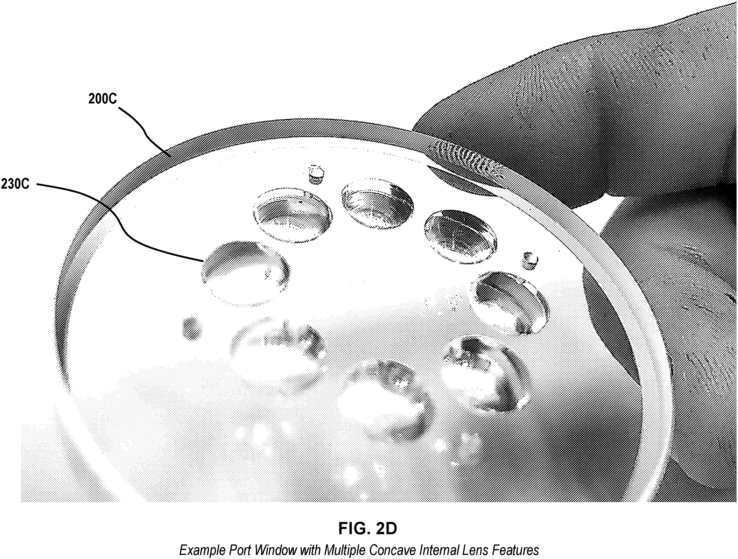 Patent US11815257 Figure 4 – Underwater lights with port windows including lens features for providing tailored output beams
