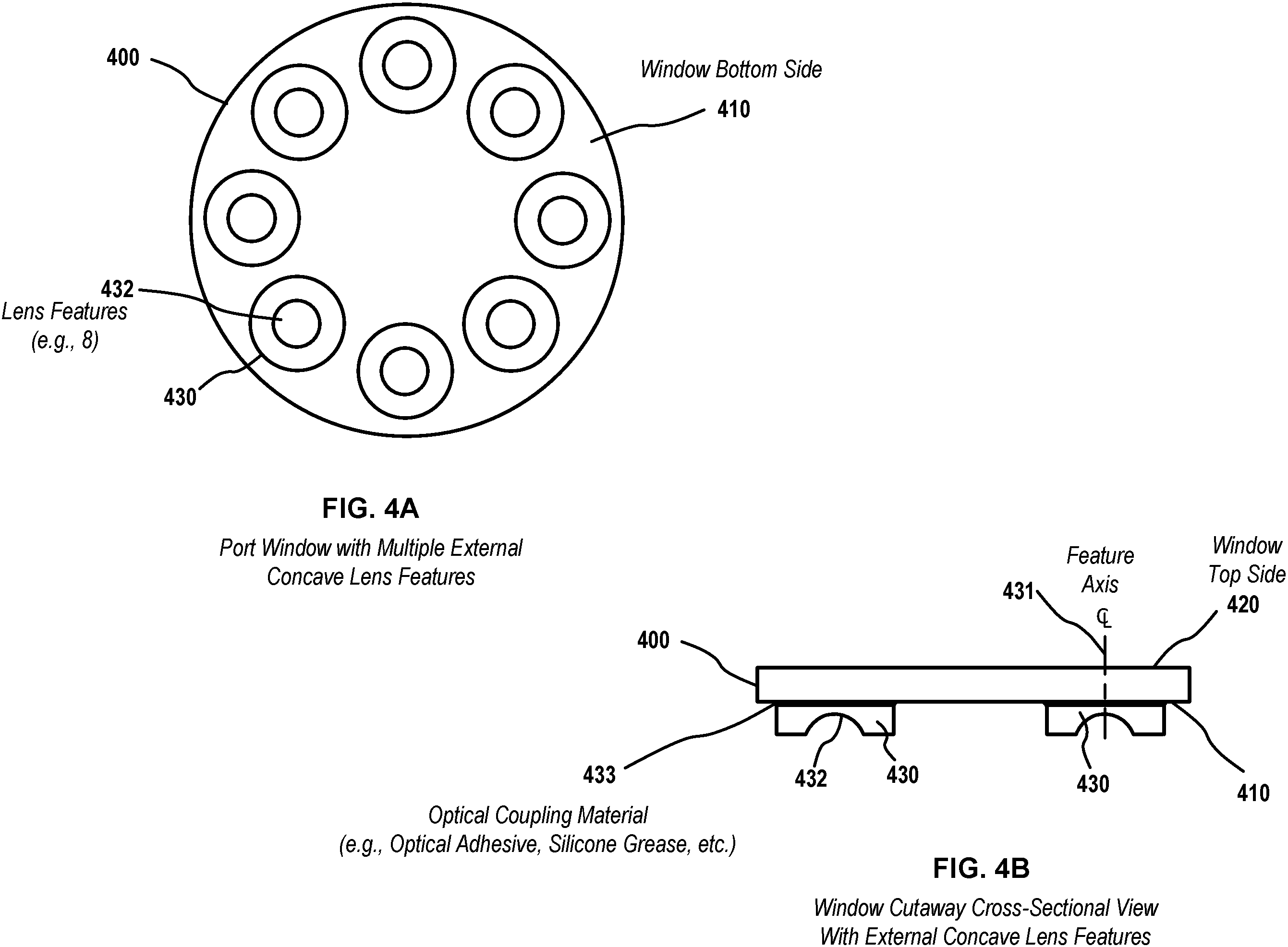 Patent US11815257 Figure 6 – Underwater lights with port windows including lens features for providing tailored output beams