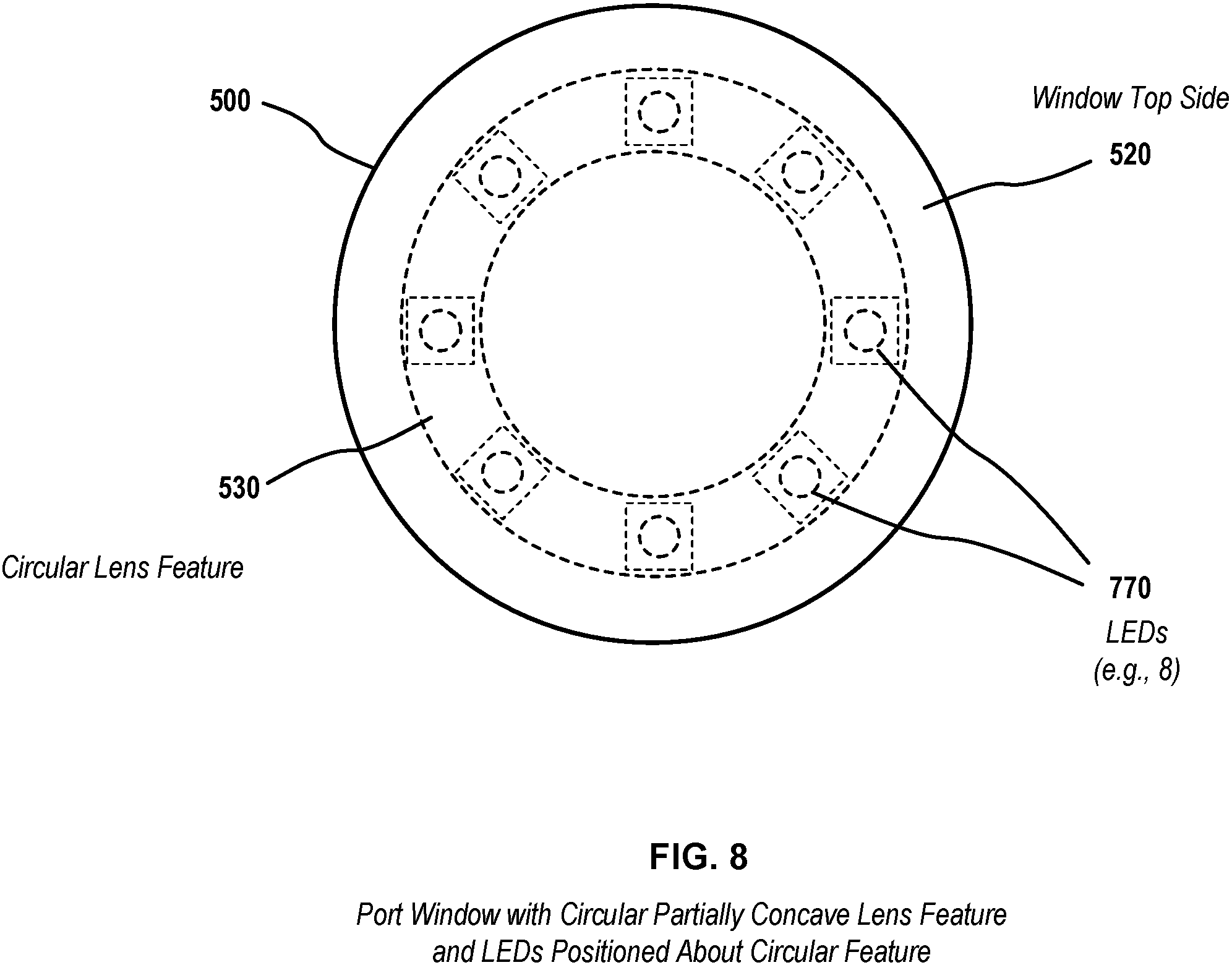 Patent US11815257 Figure 13 – Underwater lights with port windows including lens features for providing tailored output beams