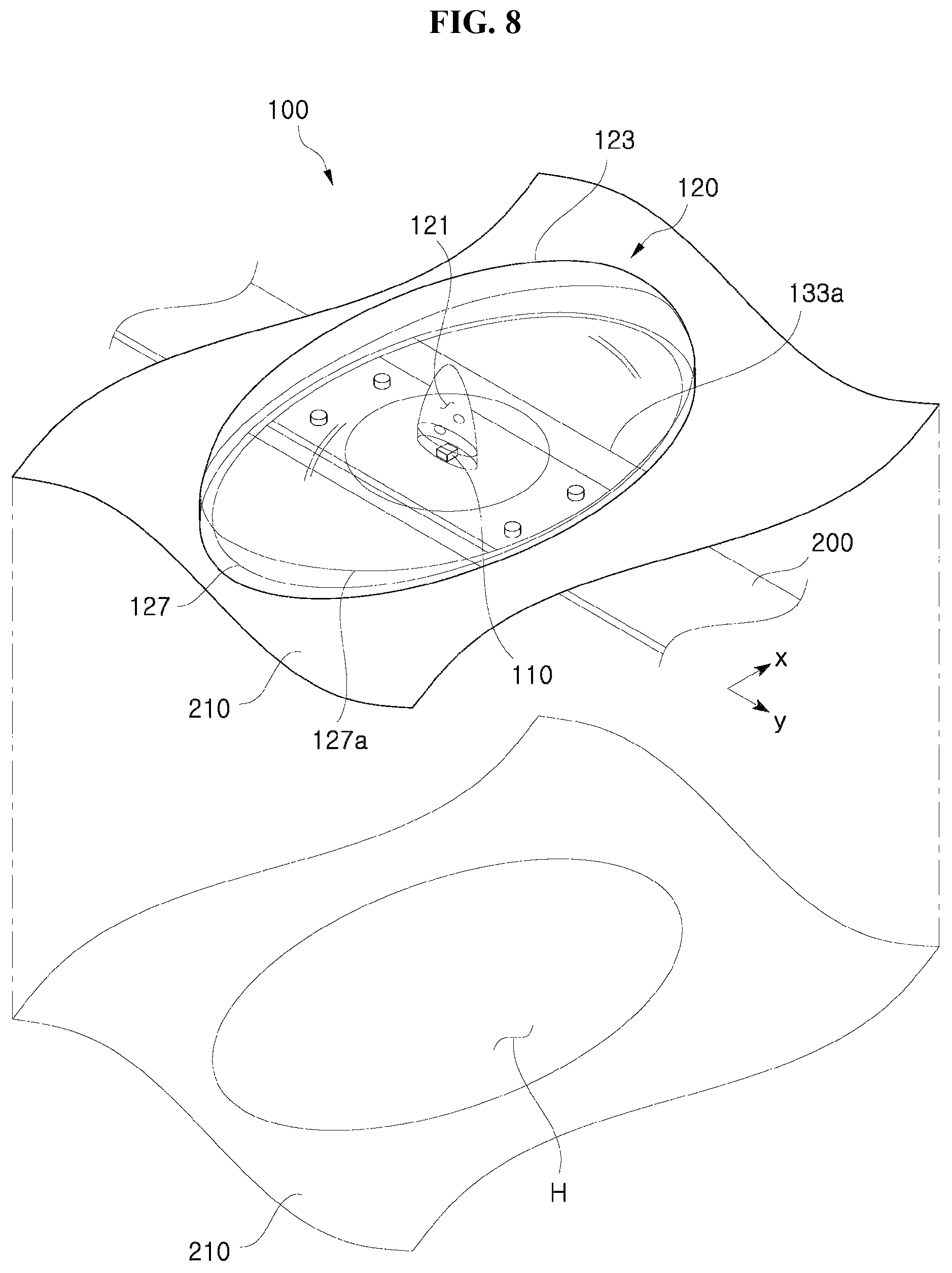 Patent US11815258 Figure 6 – Light emitting module and lens