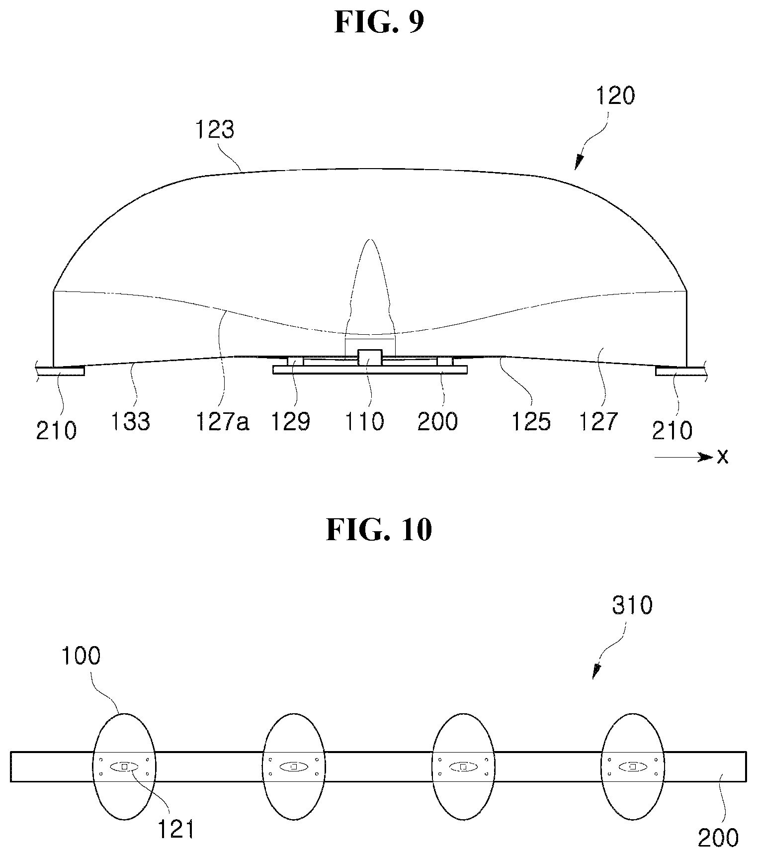 Patent US11815258 Figure 7 – Light emitting module and lens