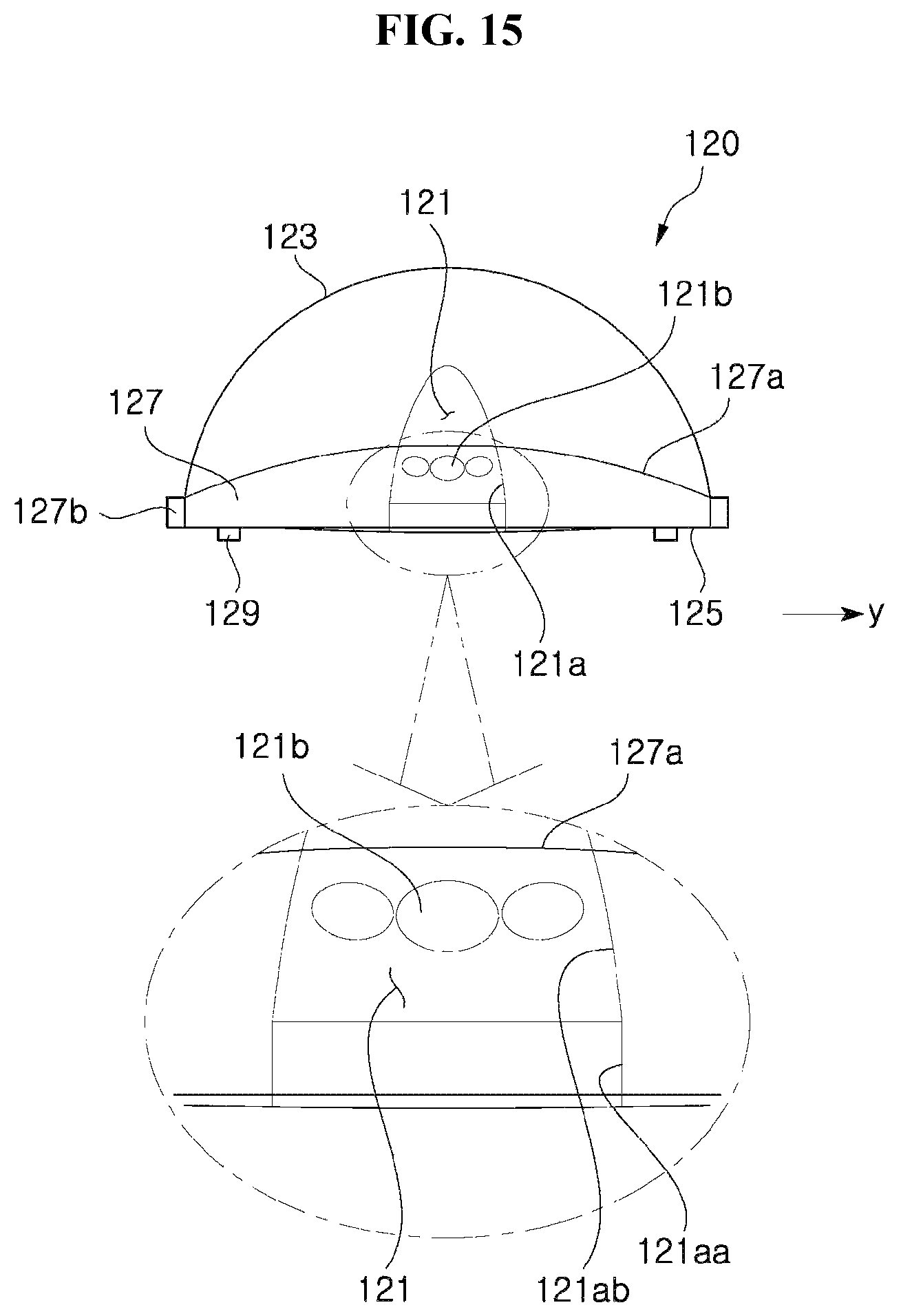 Patent US11815258 Figure 13 – Light emitting module and lens