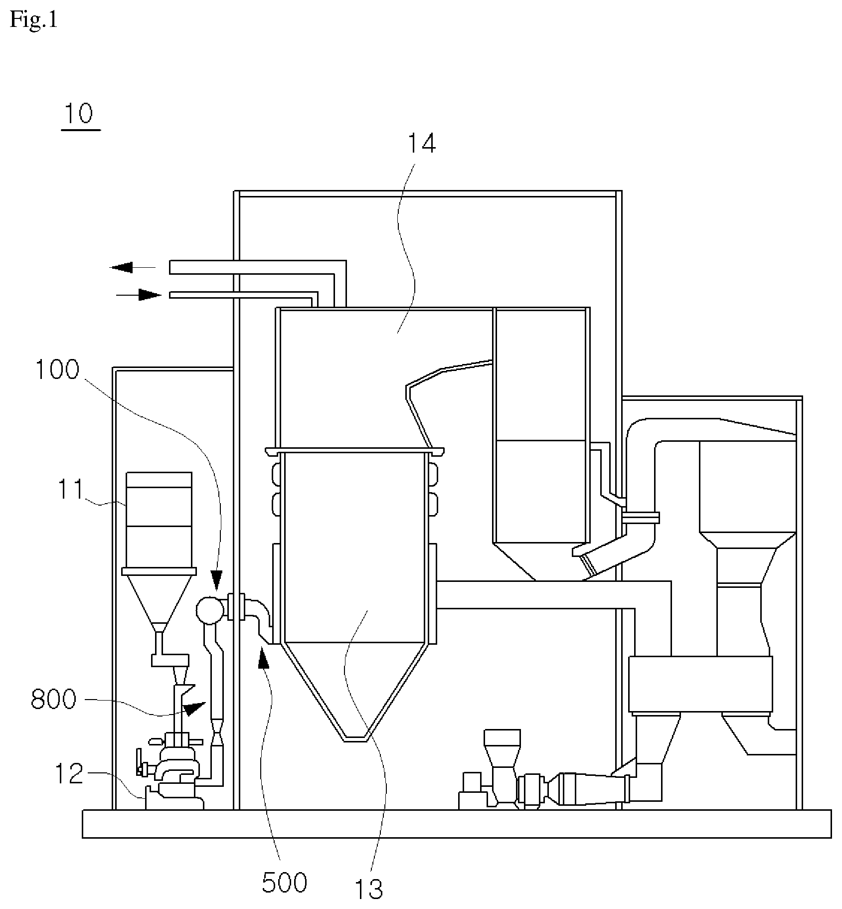 Patent US11815263 Figure 1 – Fuel transfer apparatus and boiler facility including same