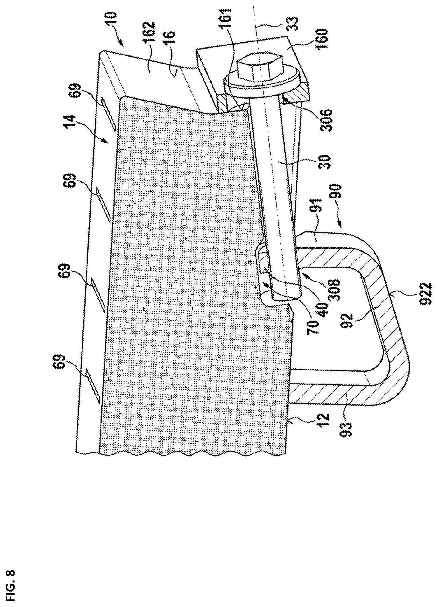 Patent US11815265 Figure 8 – Grate bar for stepped grate
