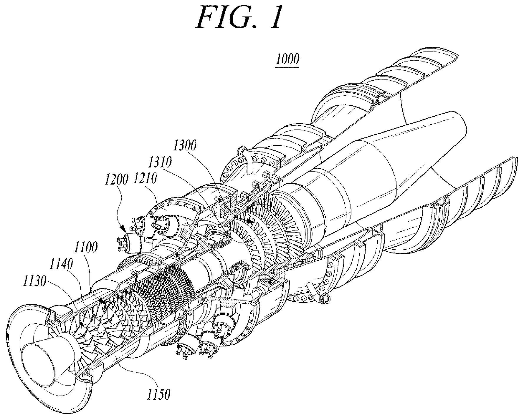 Patent US11815266 Figure 1 – Combustor nozzle, combustor, and gas turbine including same