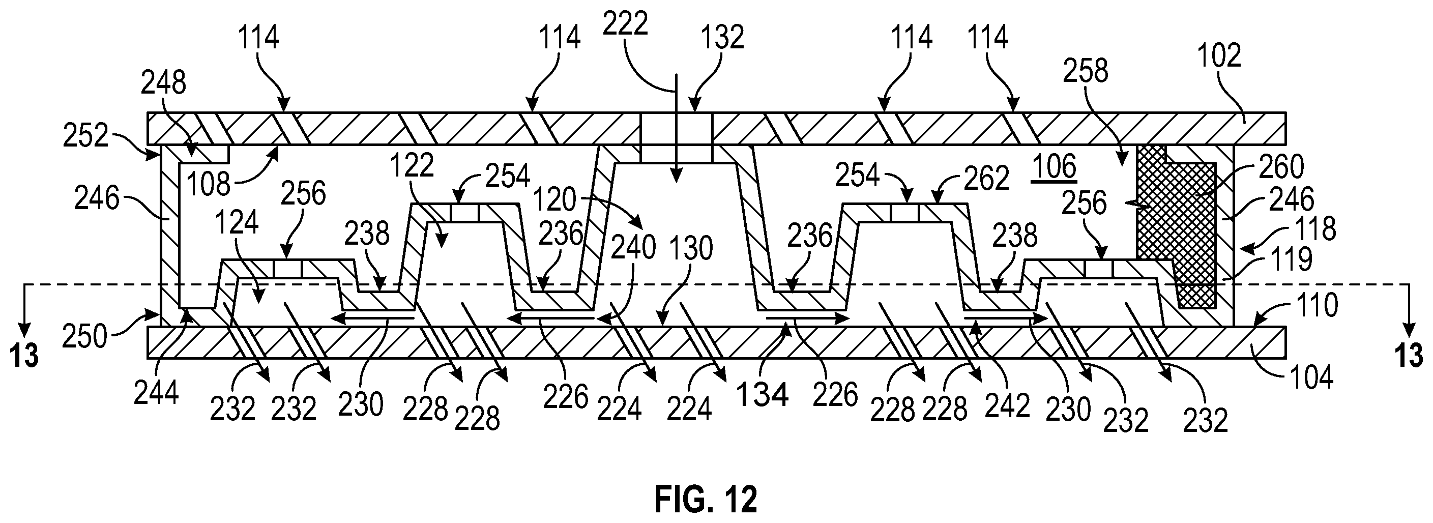 Patent US11815267 Figure 9 – Combustor liner having cooling dispersing member for localized liner cooling