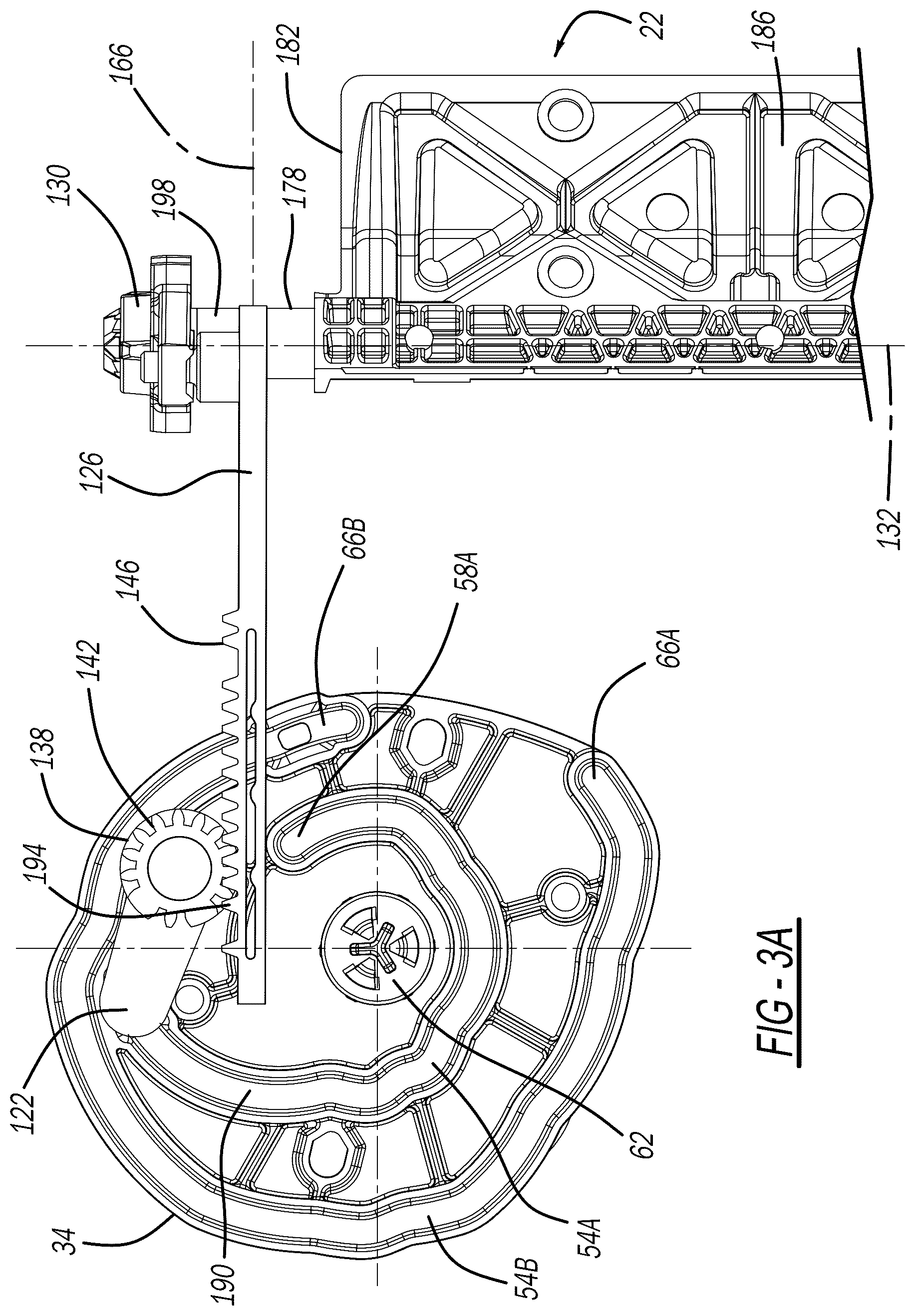 Patent US11815273 Figure 3 – Hvac door and linkage assembly for doors rotating along non-parallel axes
