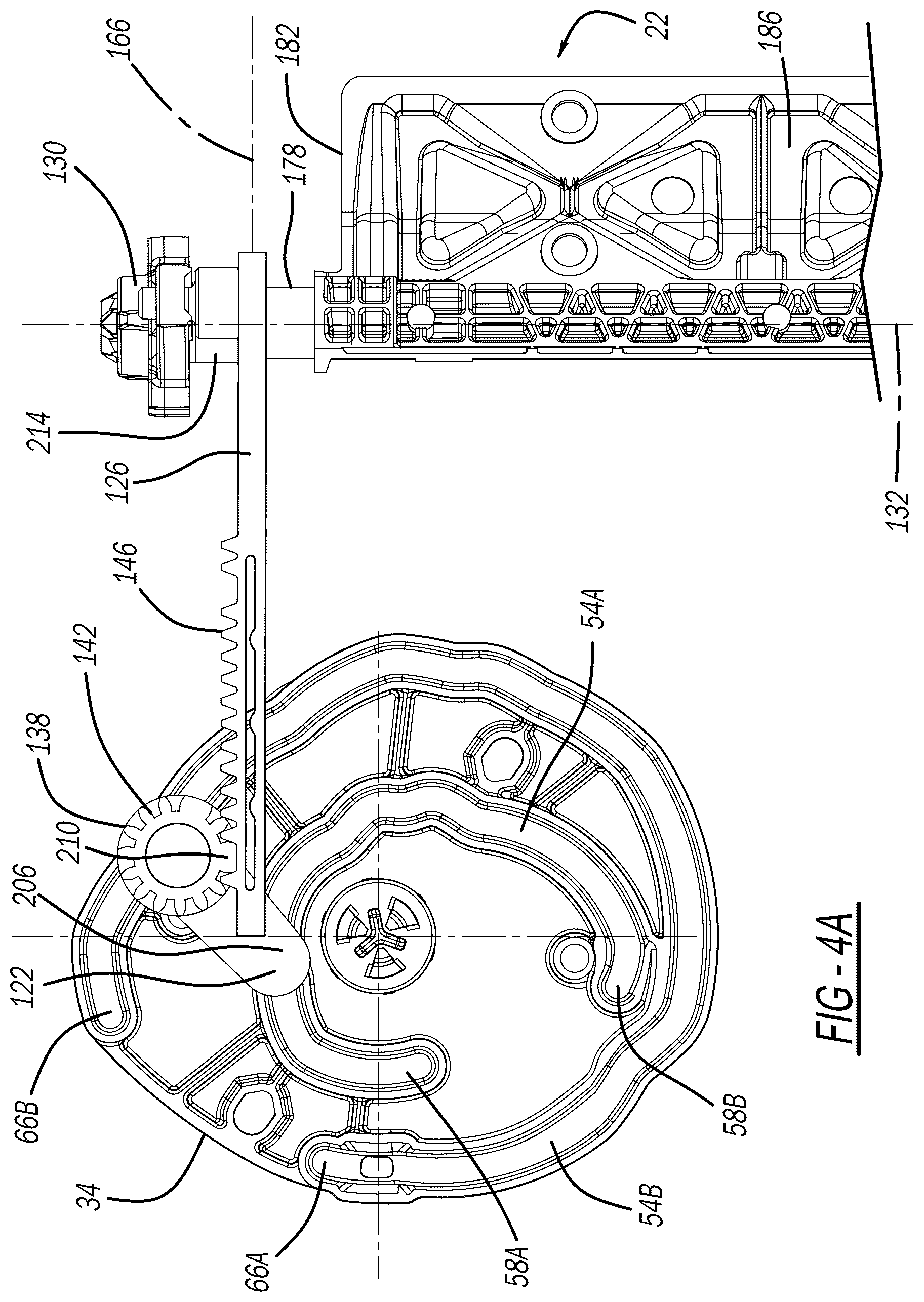 Patent US11815273 Figure 5 – Hvac door and linkage assembly for doors rotating along non-parallel axes