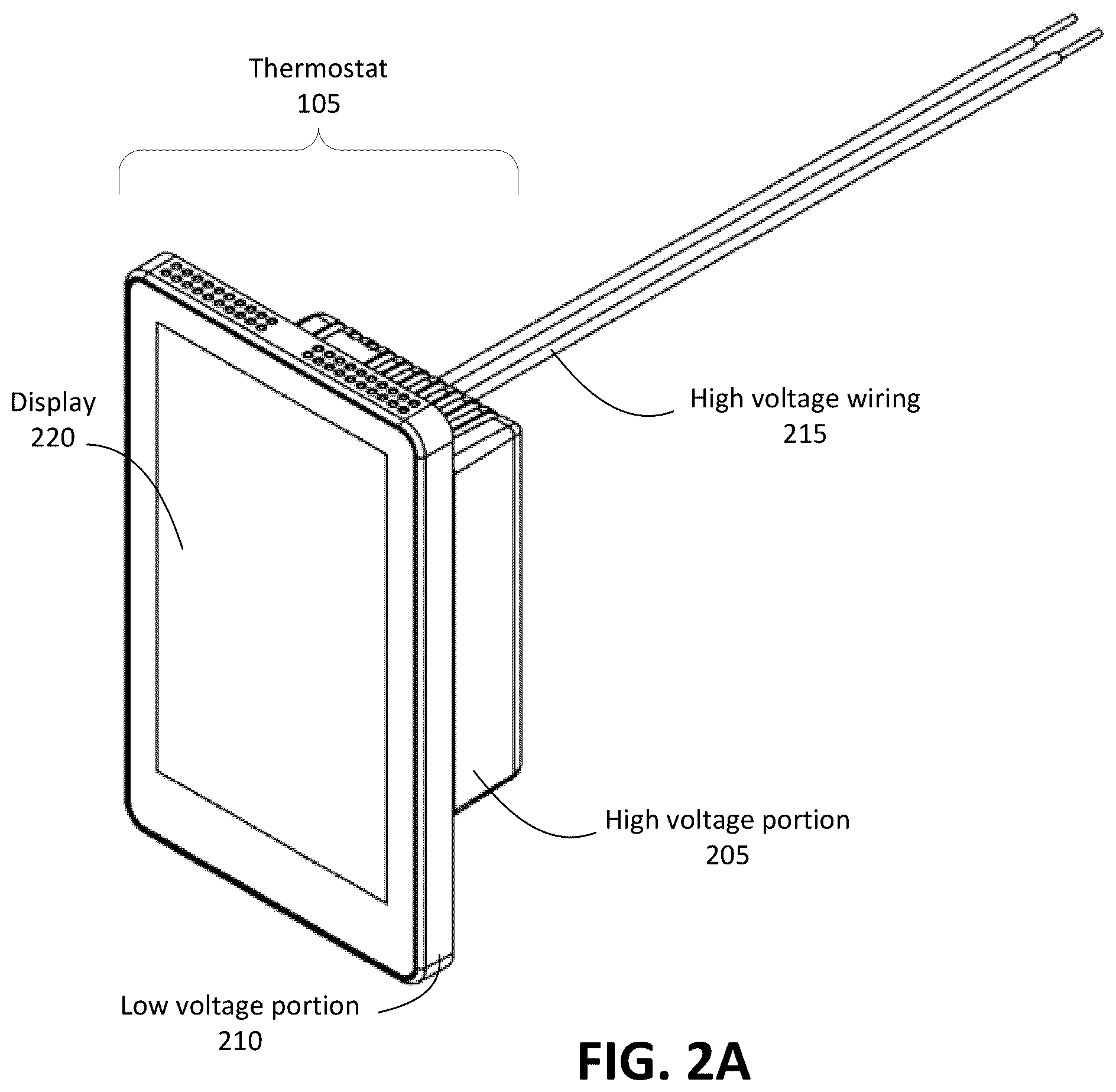 Patent US11815274 Figure 2 – Line voltage powered thermostat with wireless communication