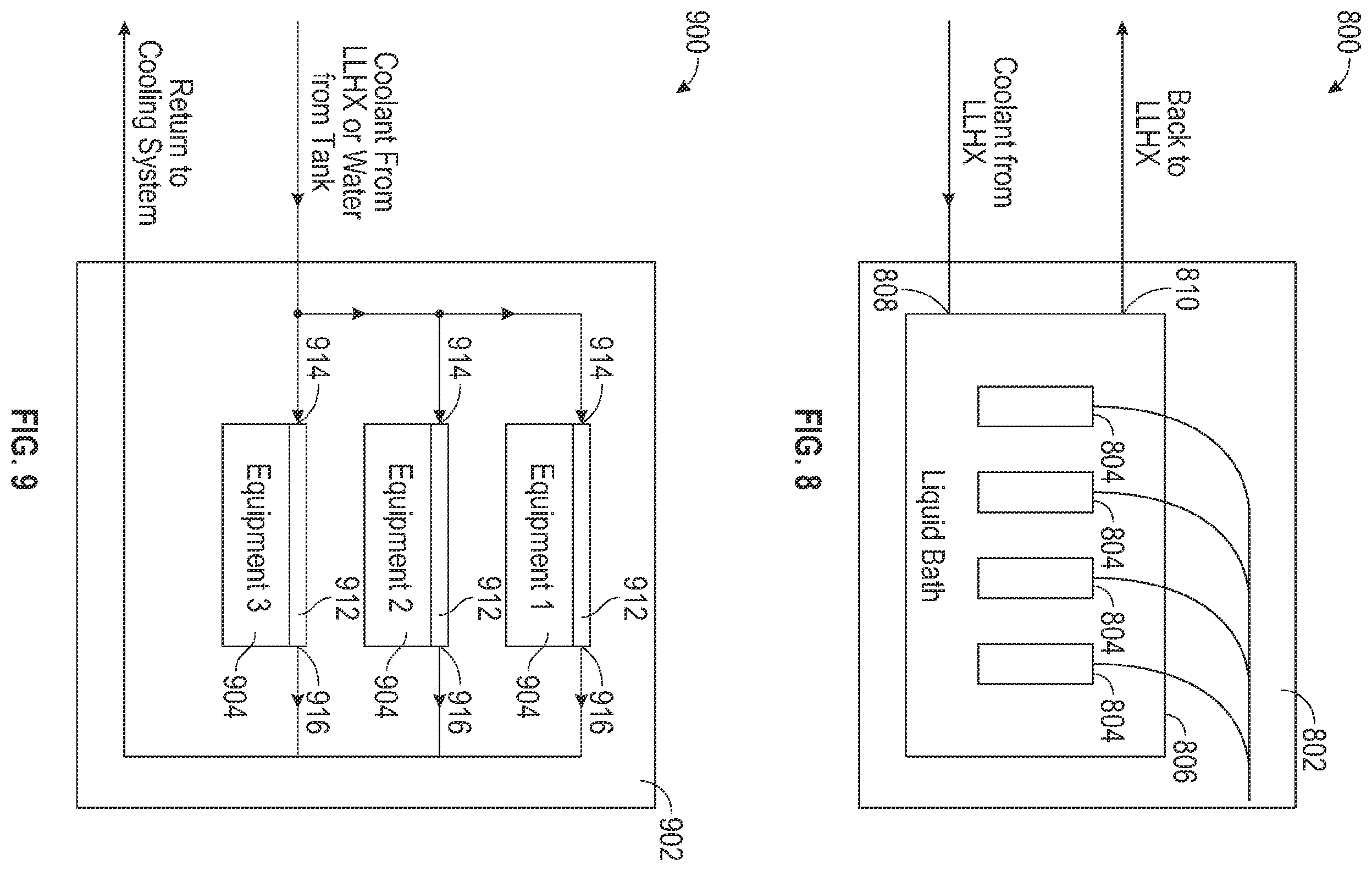 Patent US11815283 Figure 8 – Using liquid to air membrane energy exchanger for liquid cooling