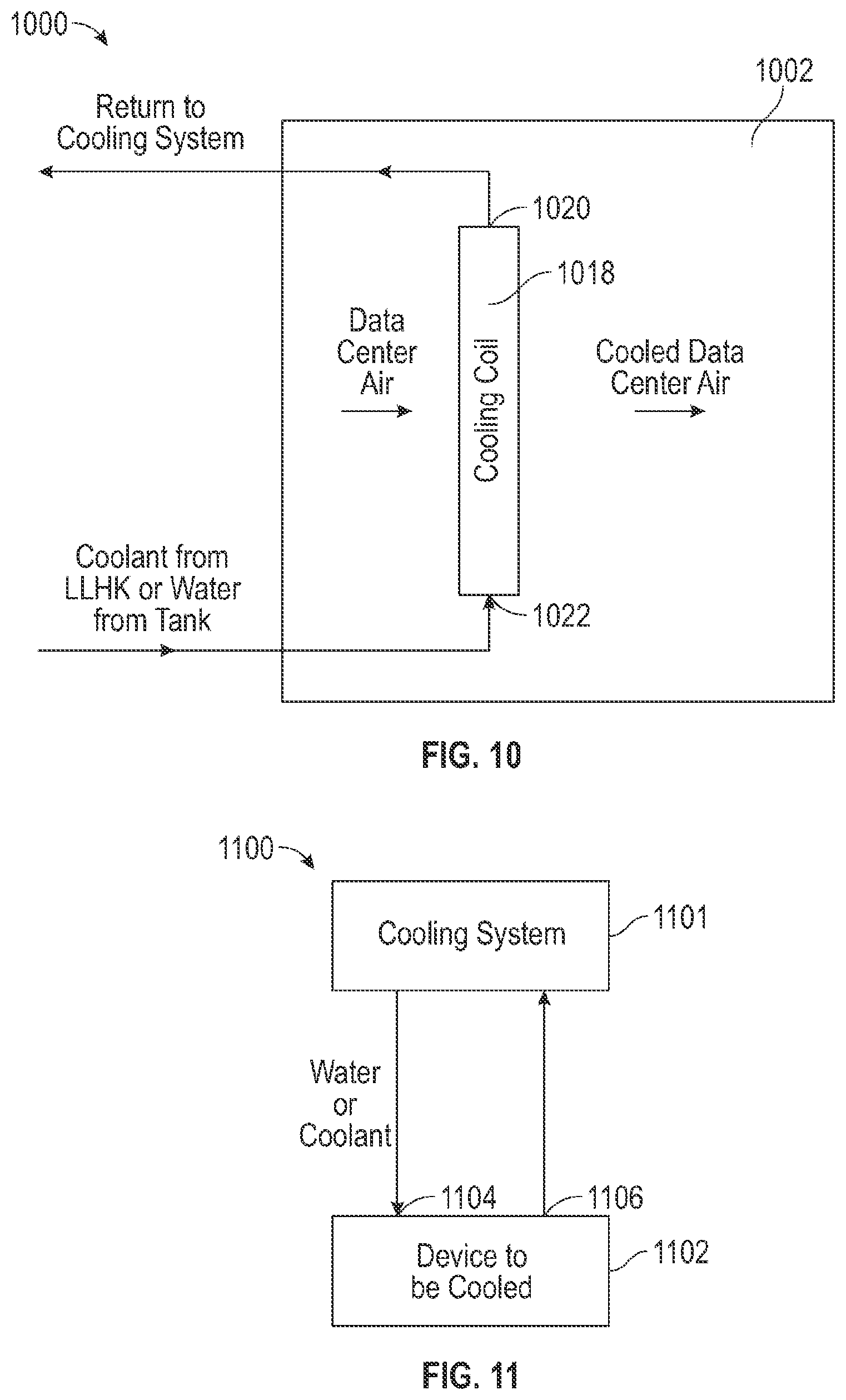 Patent US11815283 Figure 9 – Using liquid to air membrane energy exchanger for liquid cooling