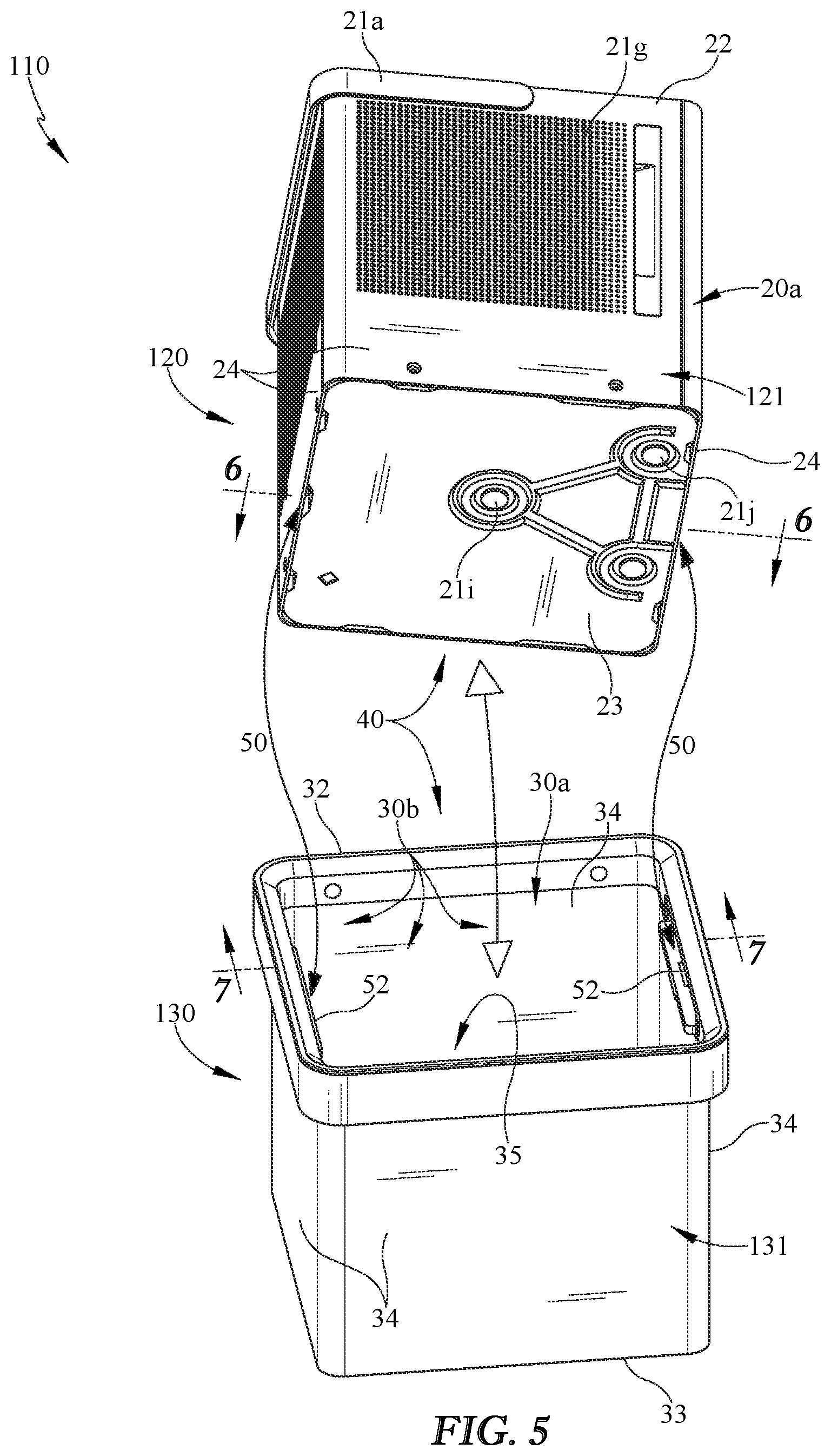 Patent US11815284 Figure 5 – Dehumidifier with condensate tank