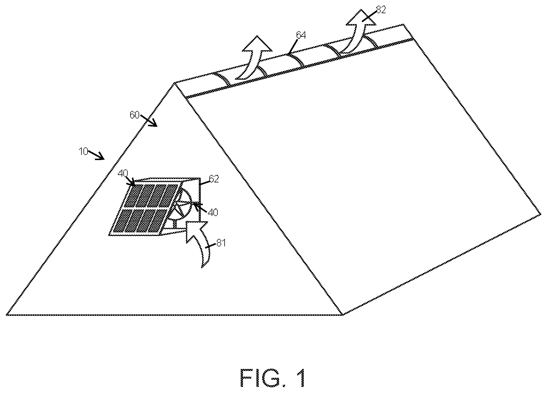 Patent US11815289 Figure 1 – Attic ventilation system
