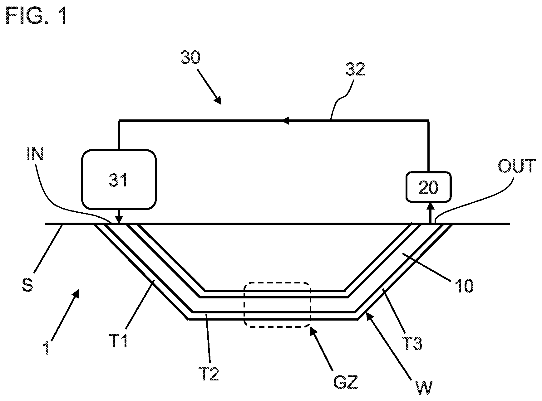 Patent US11815293 Figure 1 – Method for installing a geothermal system, method for utilizing geothermal energy, and geothermal system