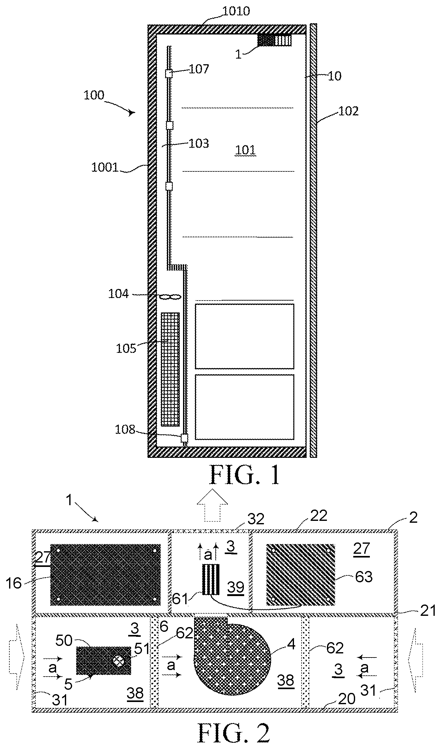 Patent US11815302 Figure 1 – Sanitation device for refrigerator