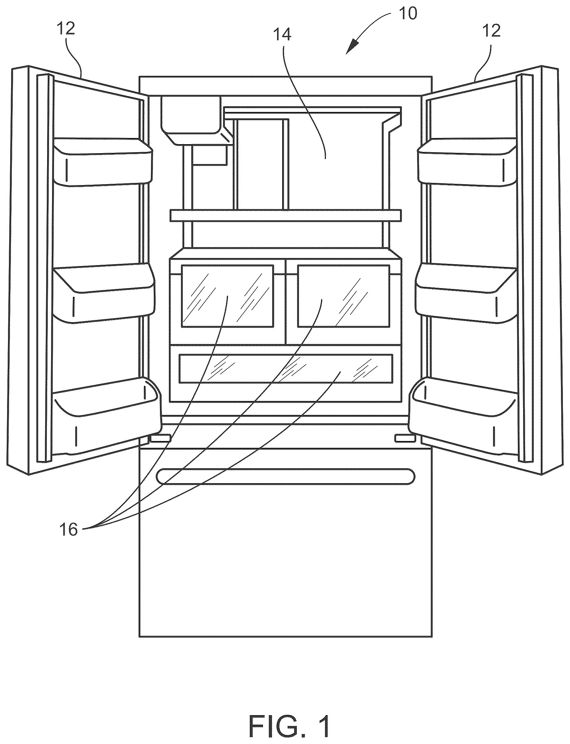Patent US11815303 Figure 1 – Multi-select single refrigerating appliance drawer