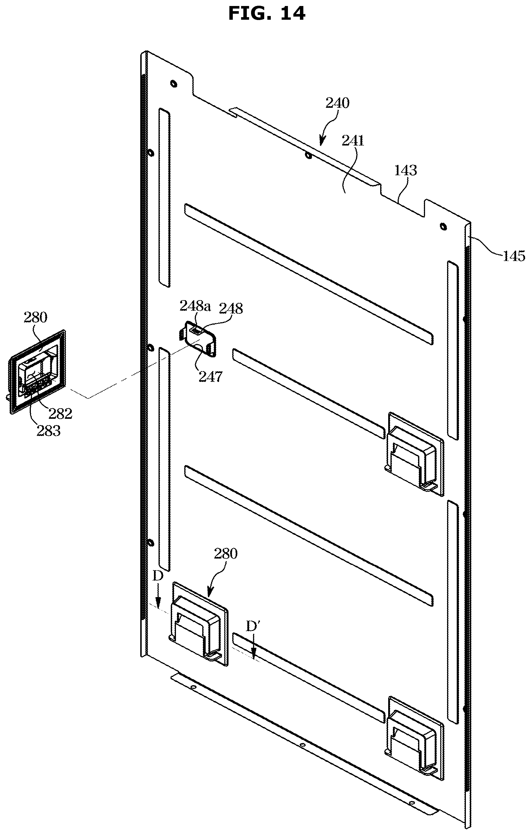 Patent US11815304 Figure 14 – Refrigerator