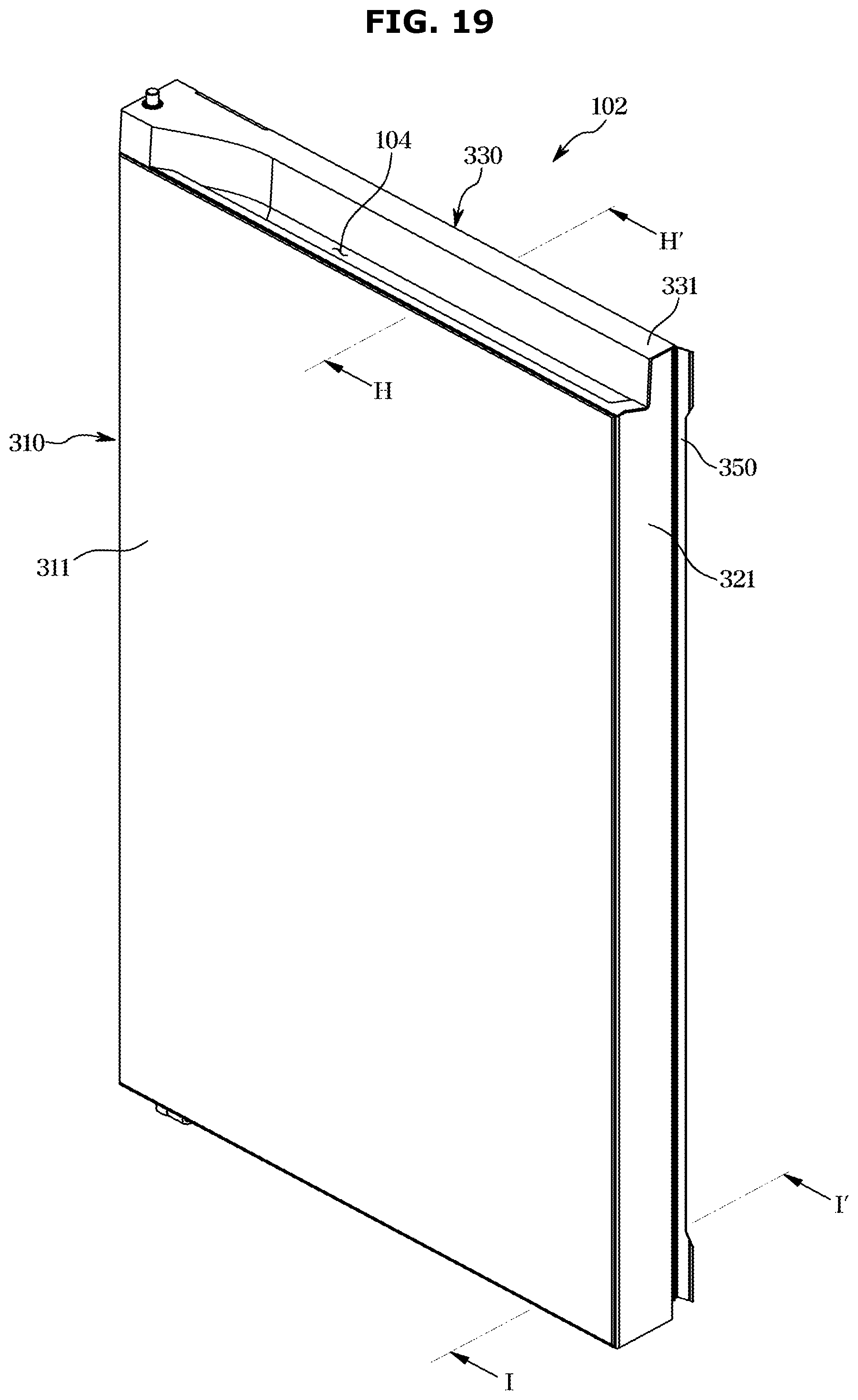 Patent US11815304 Figure 19 – Refrigerator