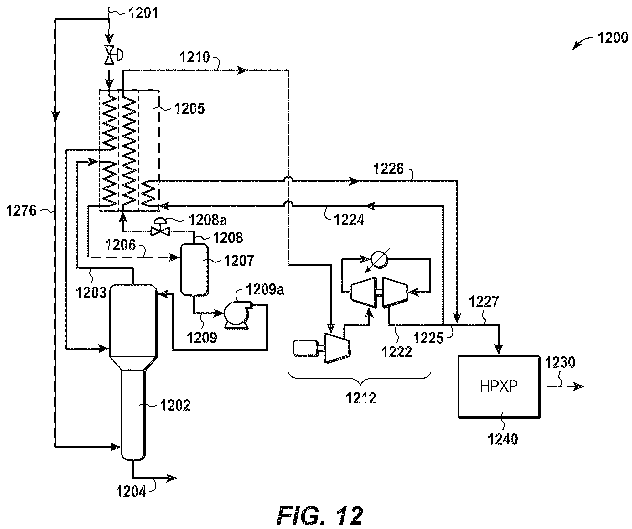 Patent US11815308 Figure 10 – Pretreatment and pre-cooling of natural gas by high pressure compression and expansion