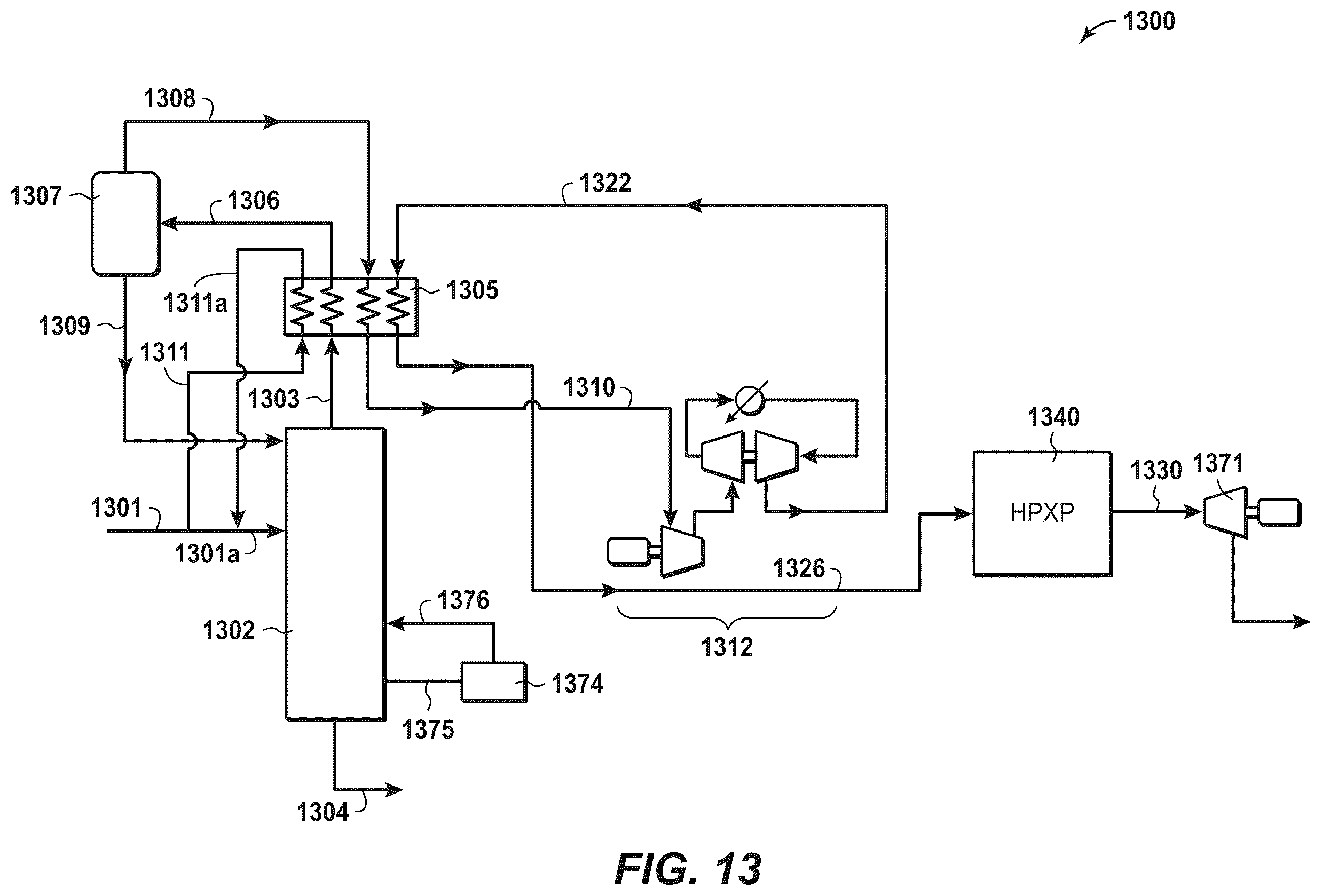 Patent US11815308 Figure 11 – Pretreatment and pre-cooling of natural gas by high pressure compression and expansion