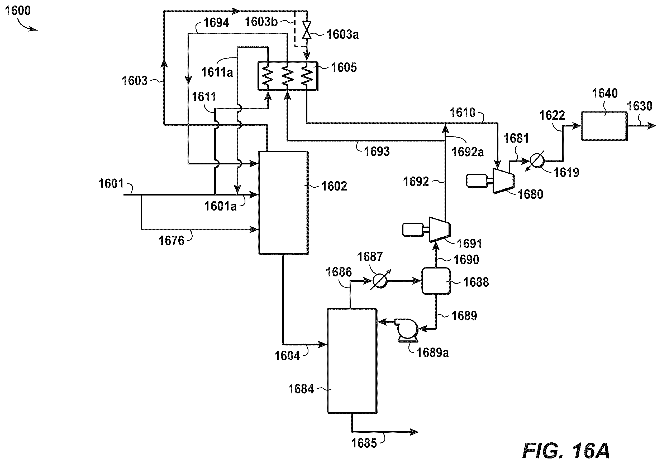 Patent US11815308 Figure 14 – Pretreatment and pre-cooling of natural gas by high pressure compression and expansion