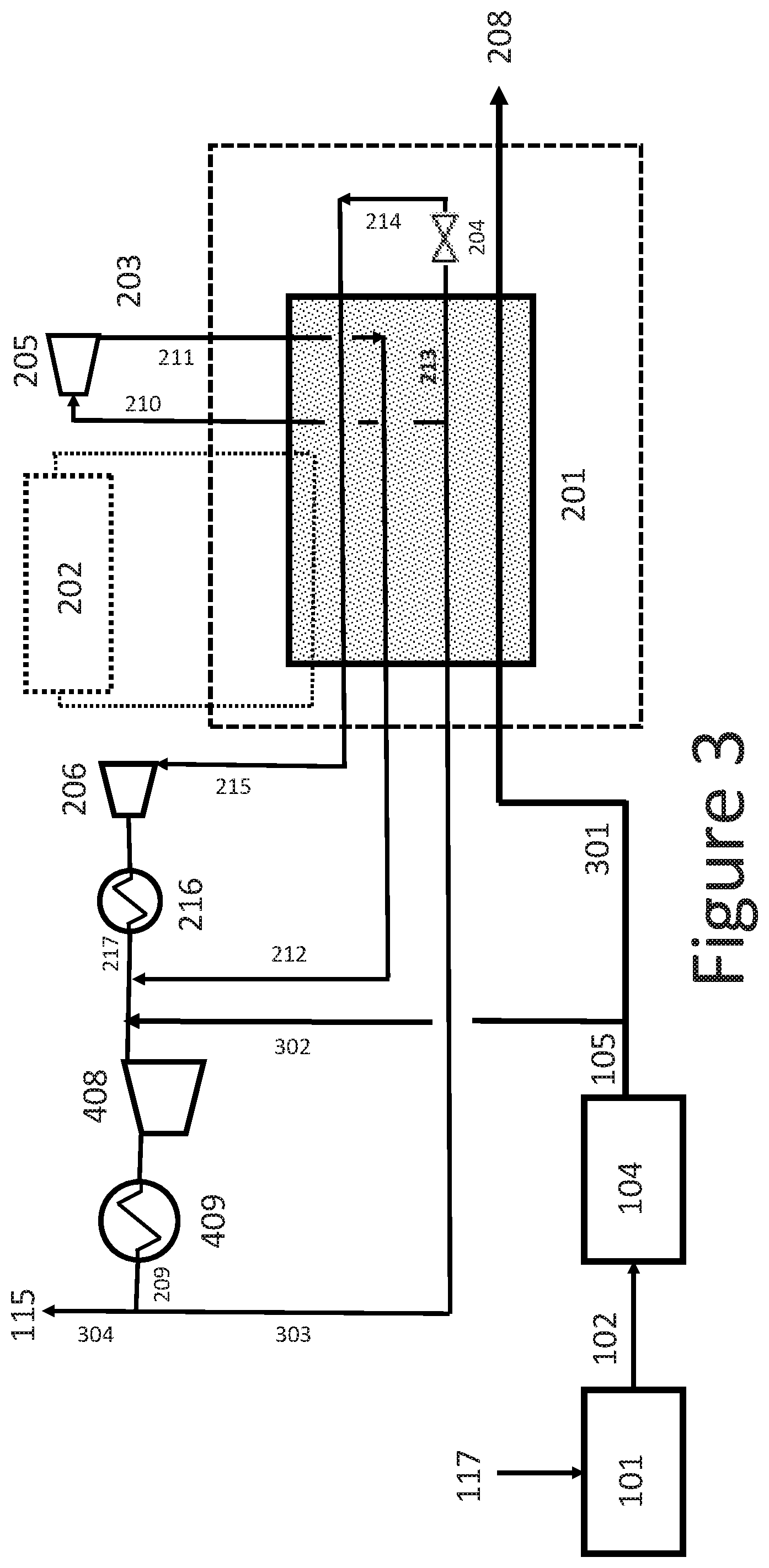 Patent US11815309 Figure 3 – Integration of hydrogen liquefaction with gas processing units