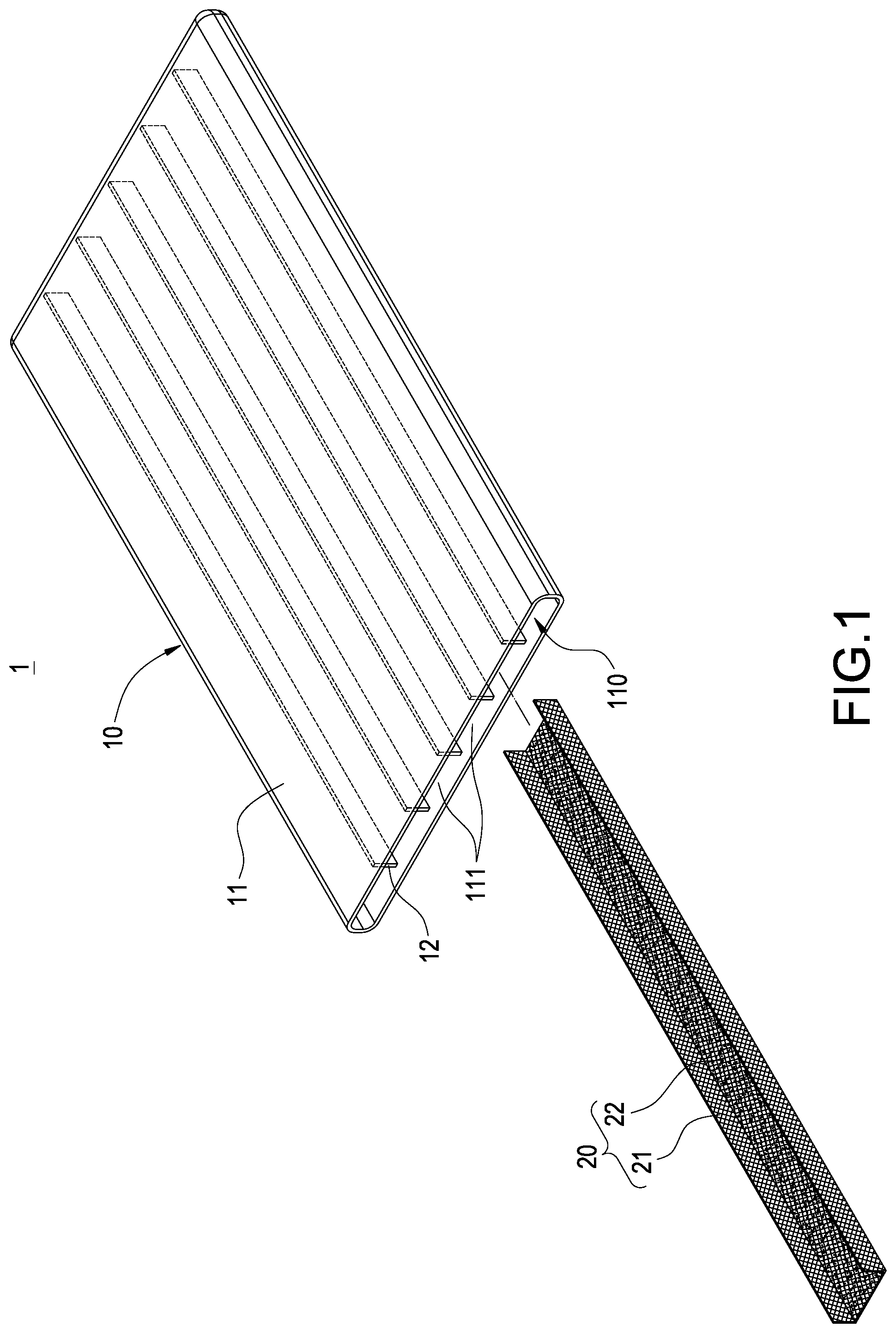 Patent US11815314 Figure 1 – Integrated vapor chamber and manufacturing method thereof