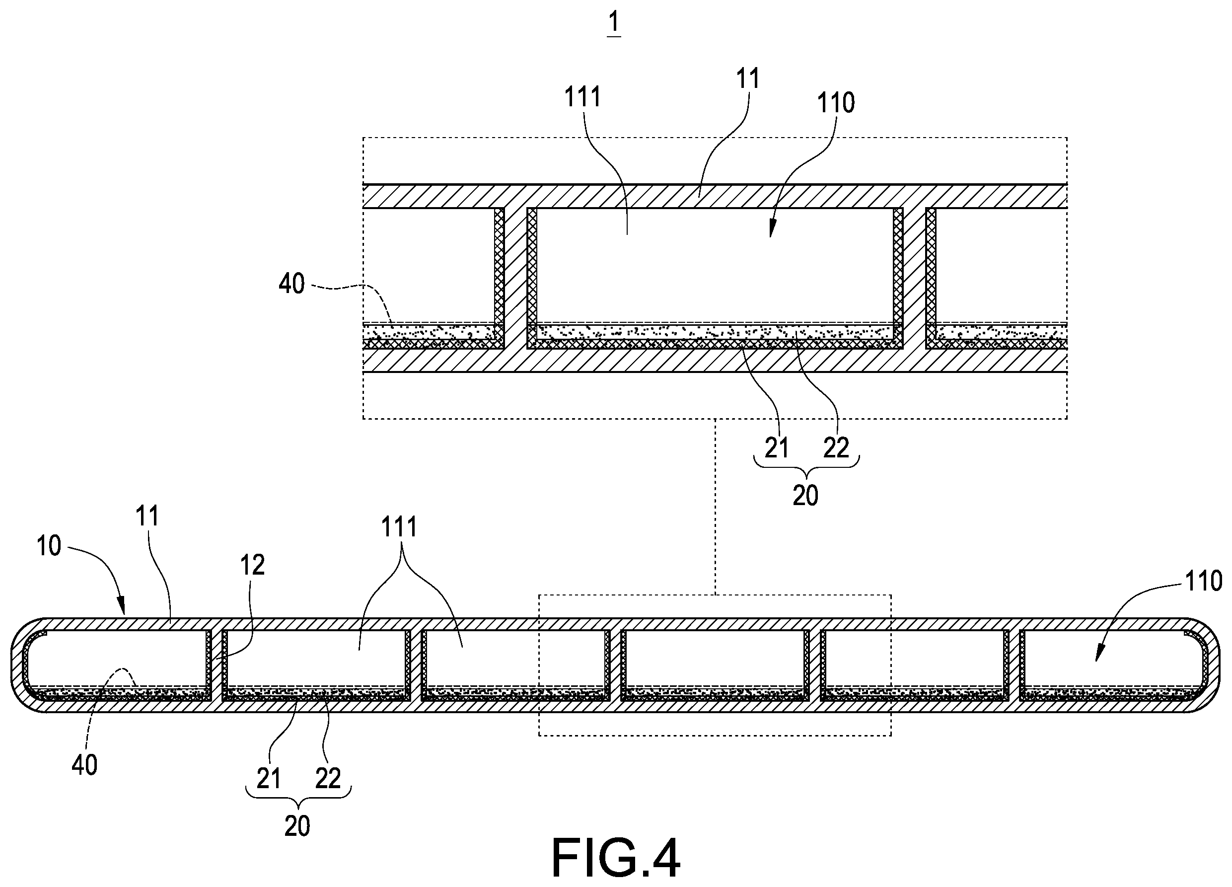 Patent US11815314 Figure 4 – Integrated vapor chamber and manufacturing method thereof