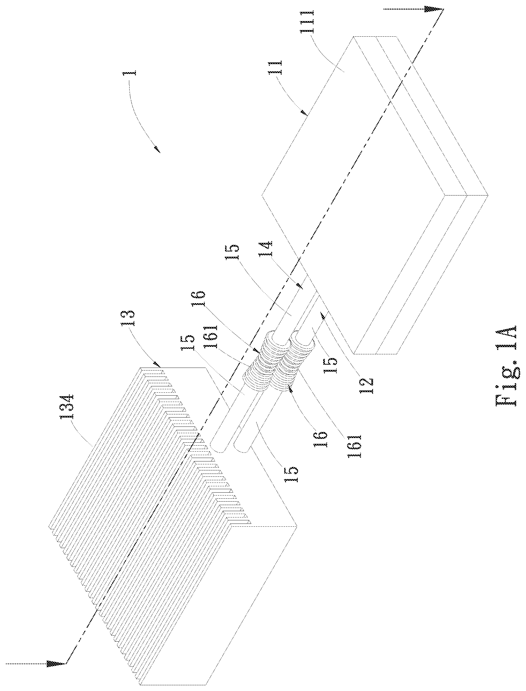 Patent US11815315 — Flexible heat dissipation device — Figure 1