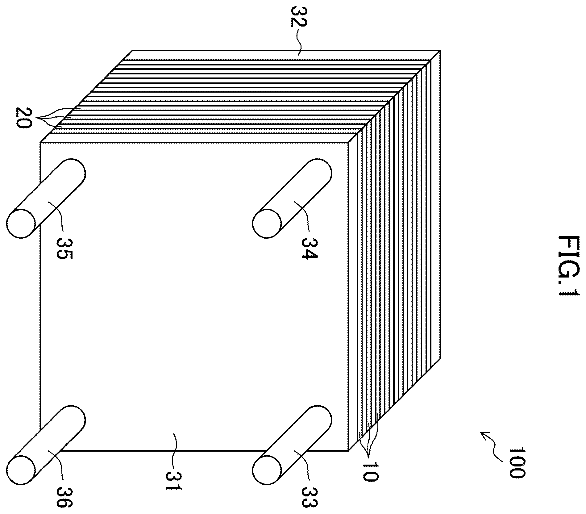 Patent US11815316 Figure 1 – Heat exchanger and heat pump system having same