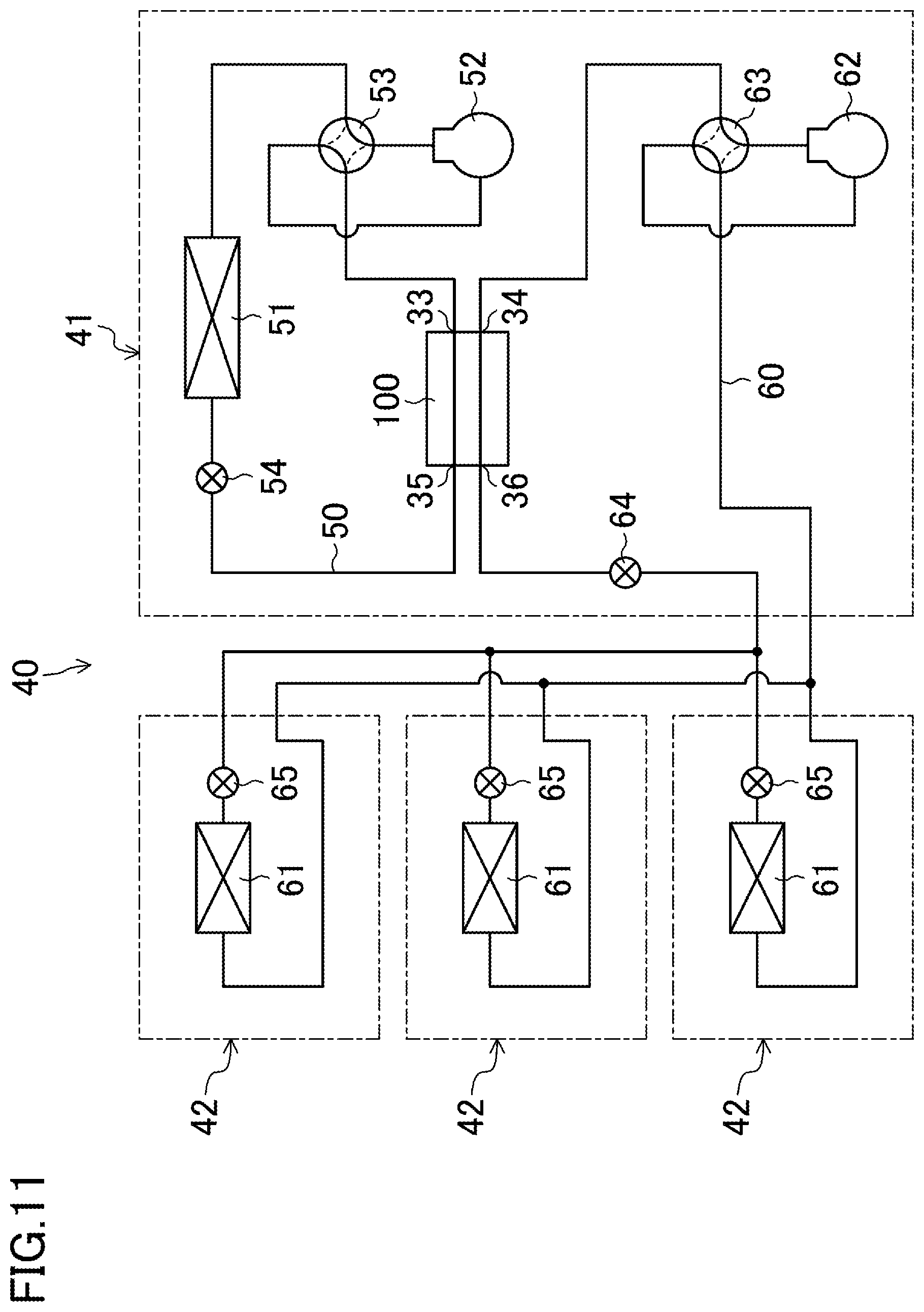 Patent US11815316 Figure 9 – Heat exchanger and heat pump system having same