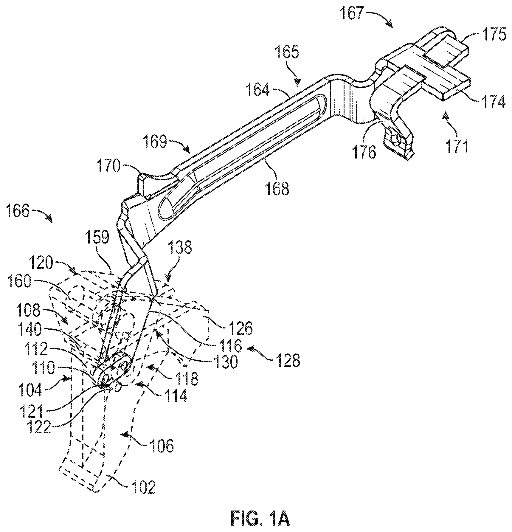Patent US11815321 Figure 1 – System and method for a linear trigger assembly