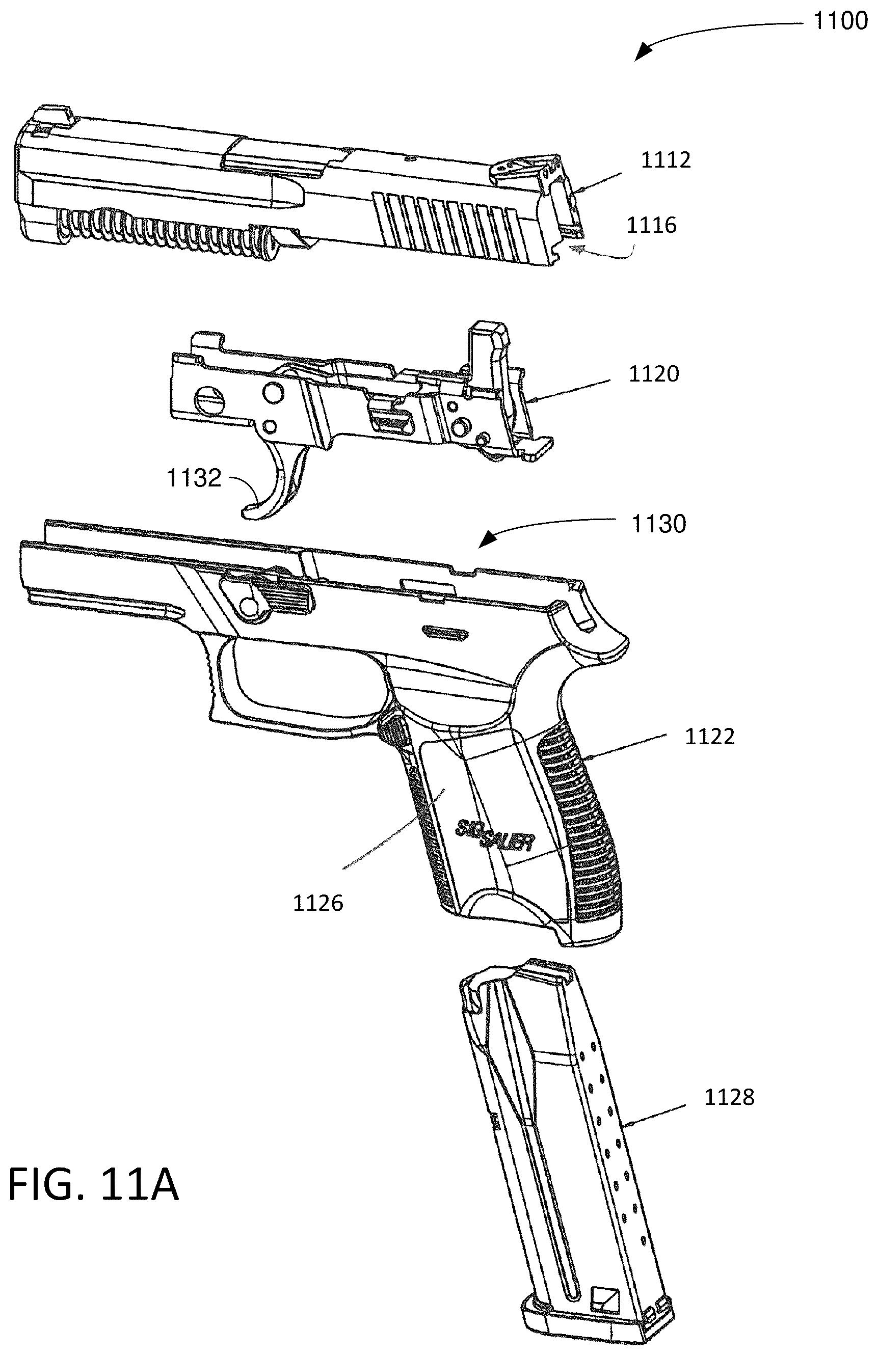 Patent US11815322 Figure 12 – Method and apparatus for providing a module for firearm modification via an existing firing control unit