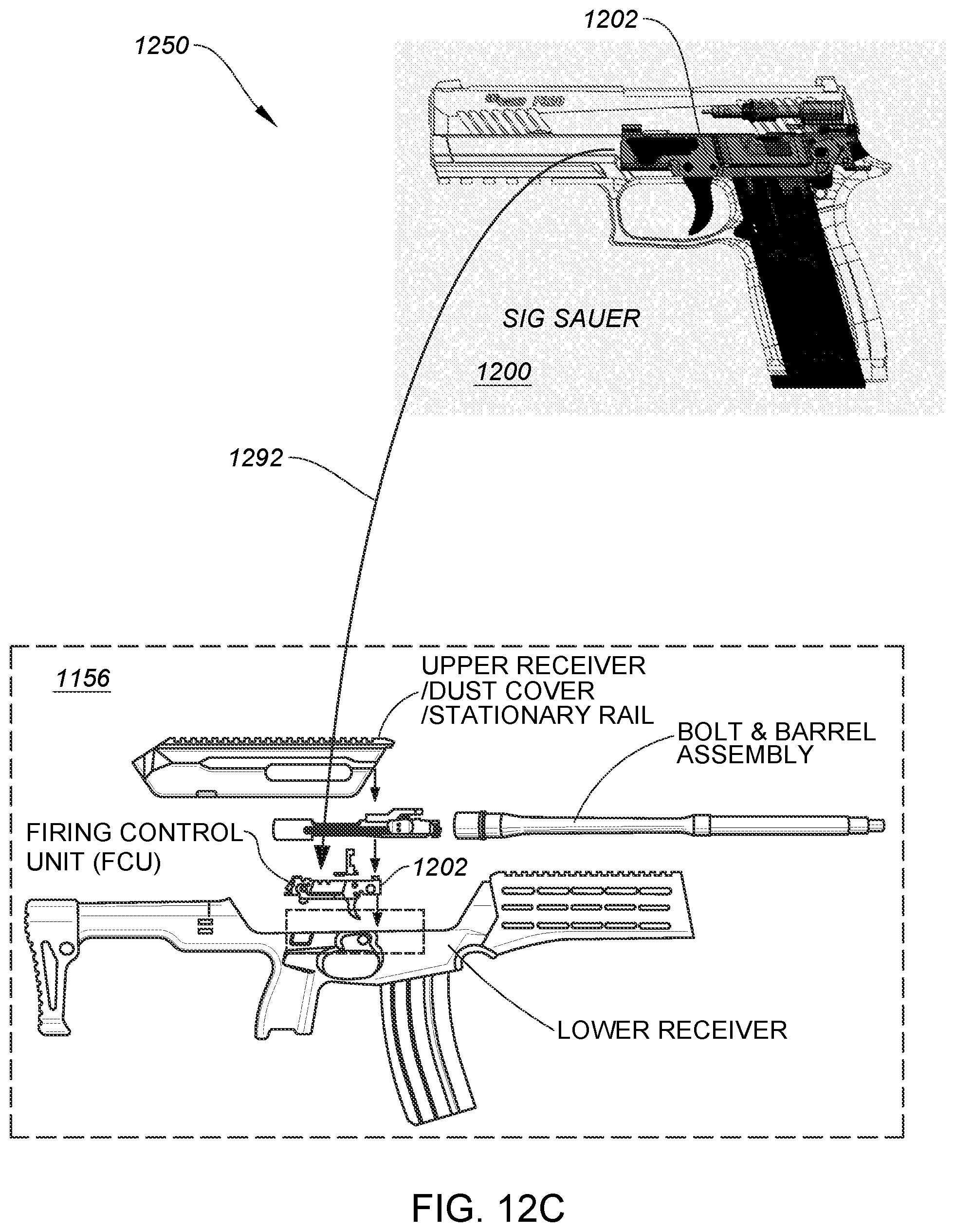 Patent US11815322 Figure 17 – Method and apparatus for providing a module for firearm modification via an existing firing control unit