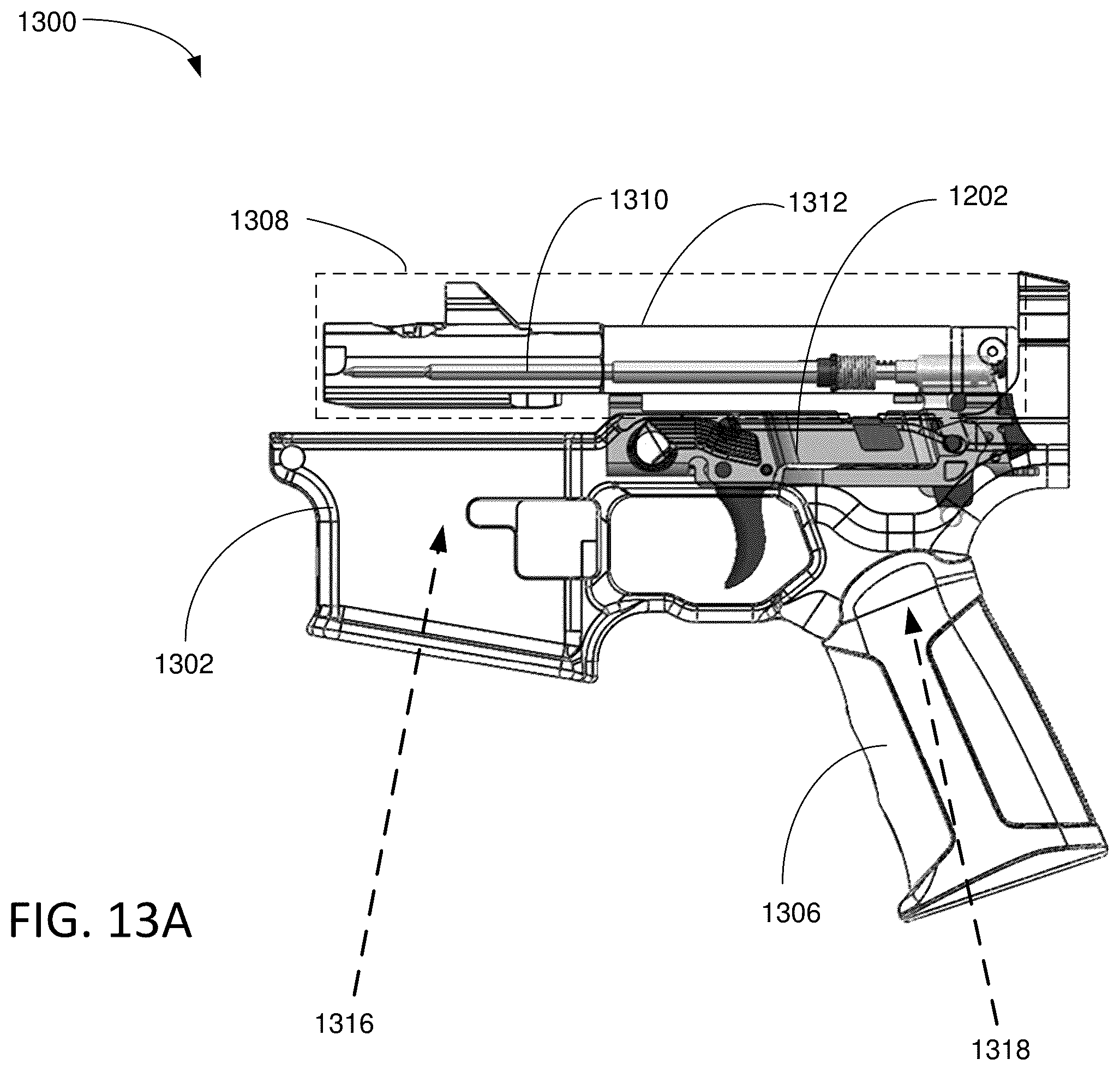 Patent US11815322 Figure 18 – Method and apparatus for providing a module for firearm modification via an existing firing control unit