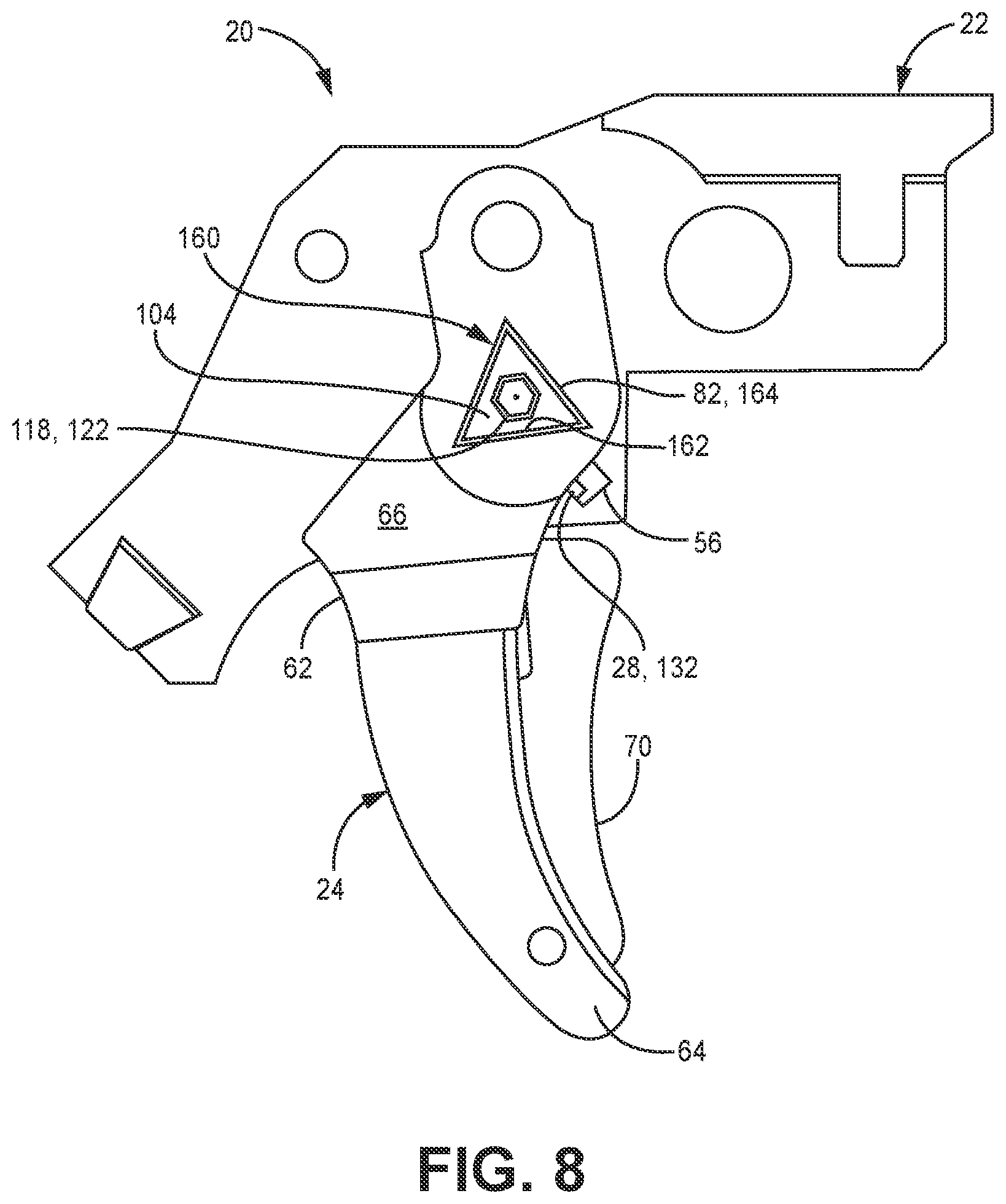 Patent US11815323 Figure 5 – Adjustable force trigger mechanism