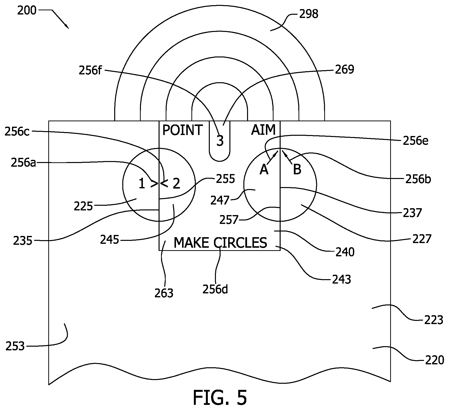 Patent US11815330 Figure 5 – Sight apparatus for firearms instruction and related methods of use