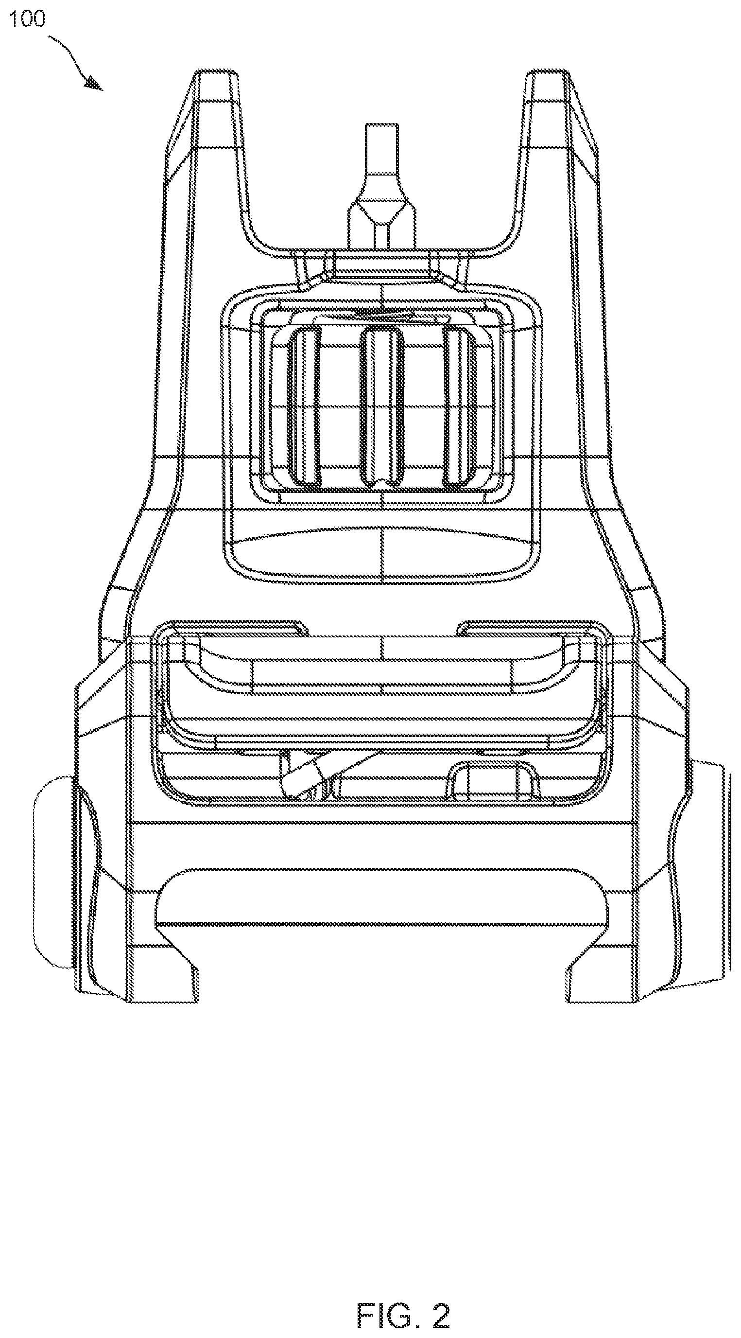 Patent US11815331 Figure 2 – Back-up sights with compact aperture, centering sight post, and miniaturized windage detent mechanism