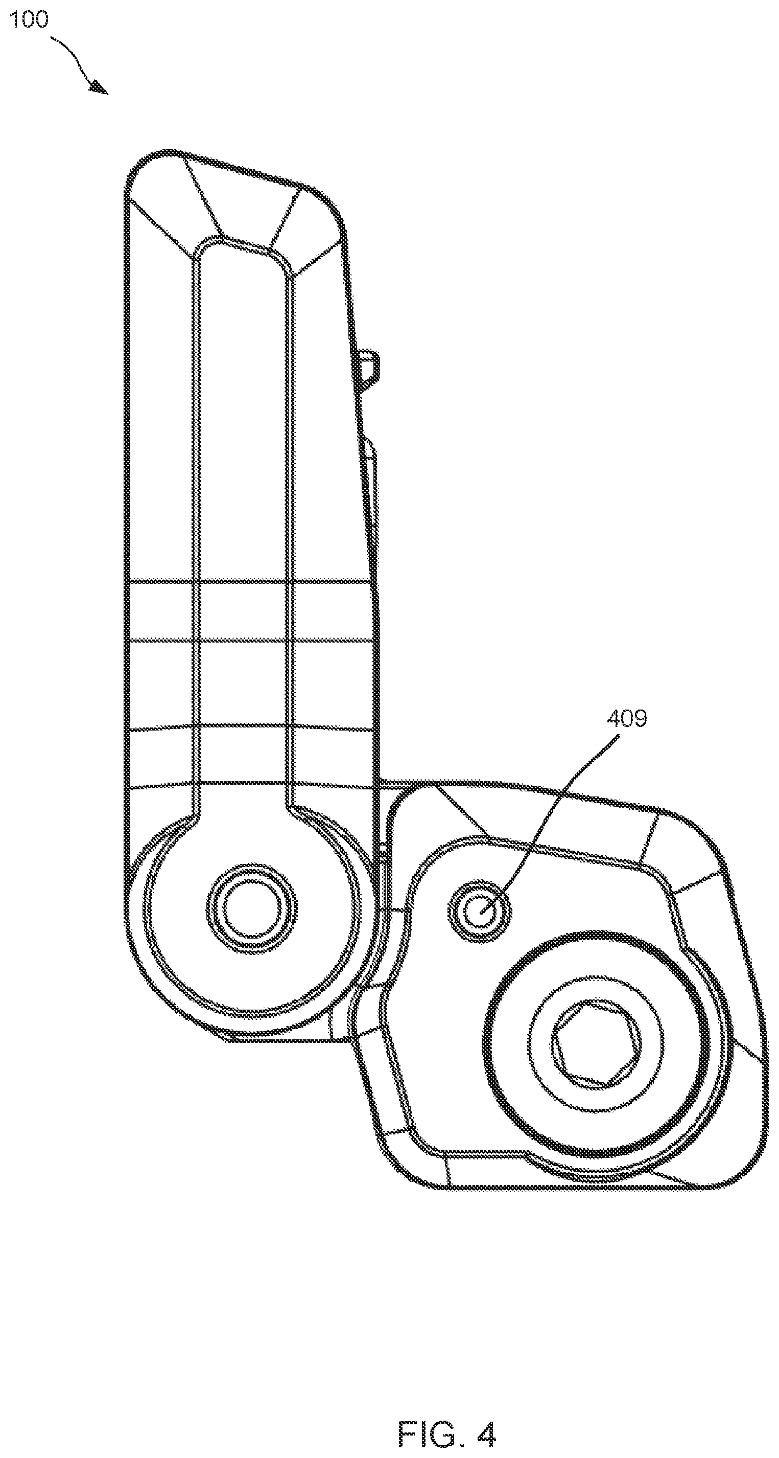 Patent US11815331 Figure 4 – Back-up sights with compact aperture, centering sight post, and miniaturized windage detent mechanism