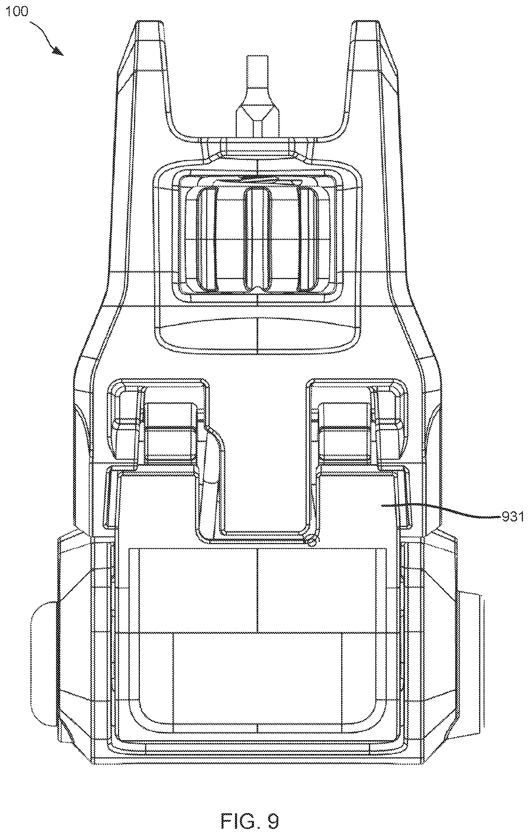 Patent US11815331 Figure 9 – Back-up sights with compact aperture, centering sight post, and miniaturized windage detent mechanism
