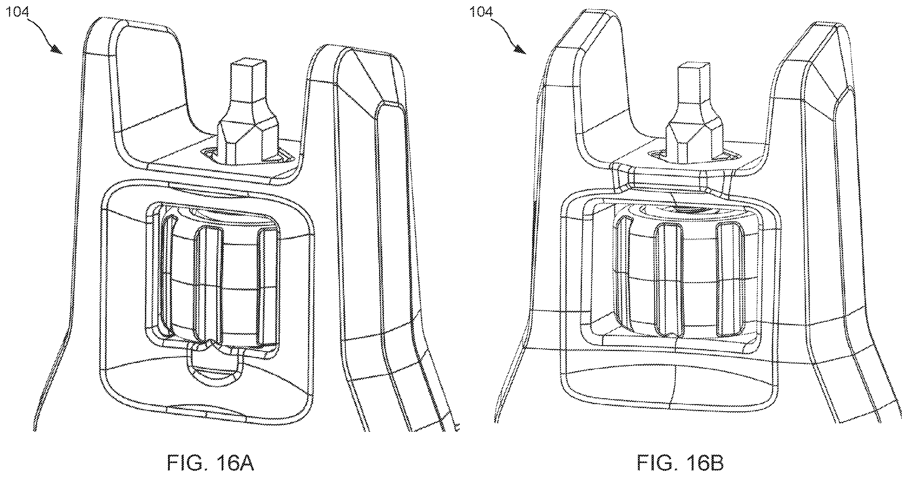 Patent US11815331 Figure 16 – Back-up sights with compact aperture, centering sight post, and miniaturized windage detent mechanism