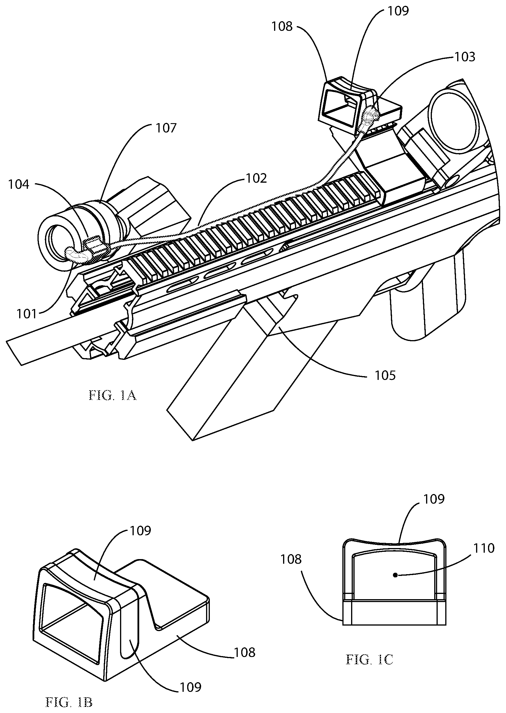 Patent US11815333 Figure 1 – Intensity adapting optical aiming reticle